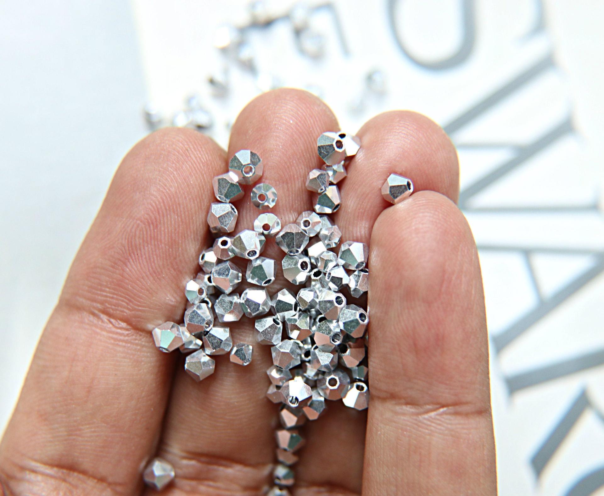 4/5 mm Swarovski Crystal Metallic Crystal Comet Argent Light 2X FC Bicone beads 12/36/72/144/432/720 Pieces wessing embellishments