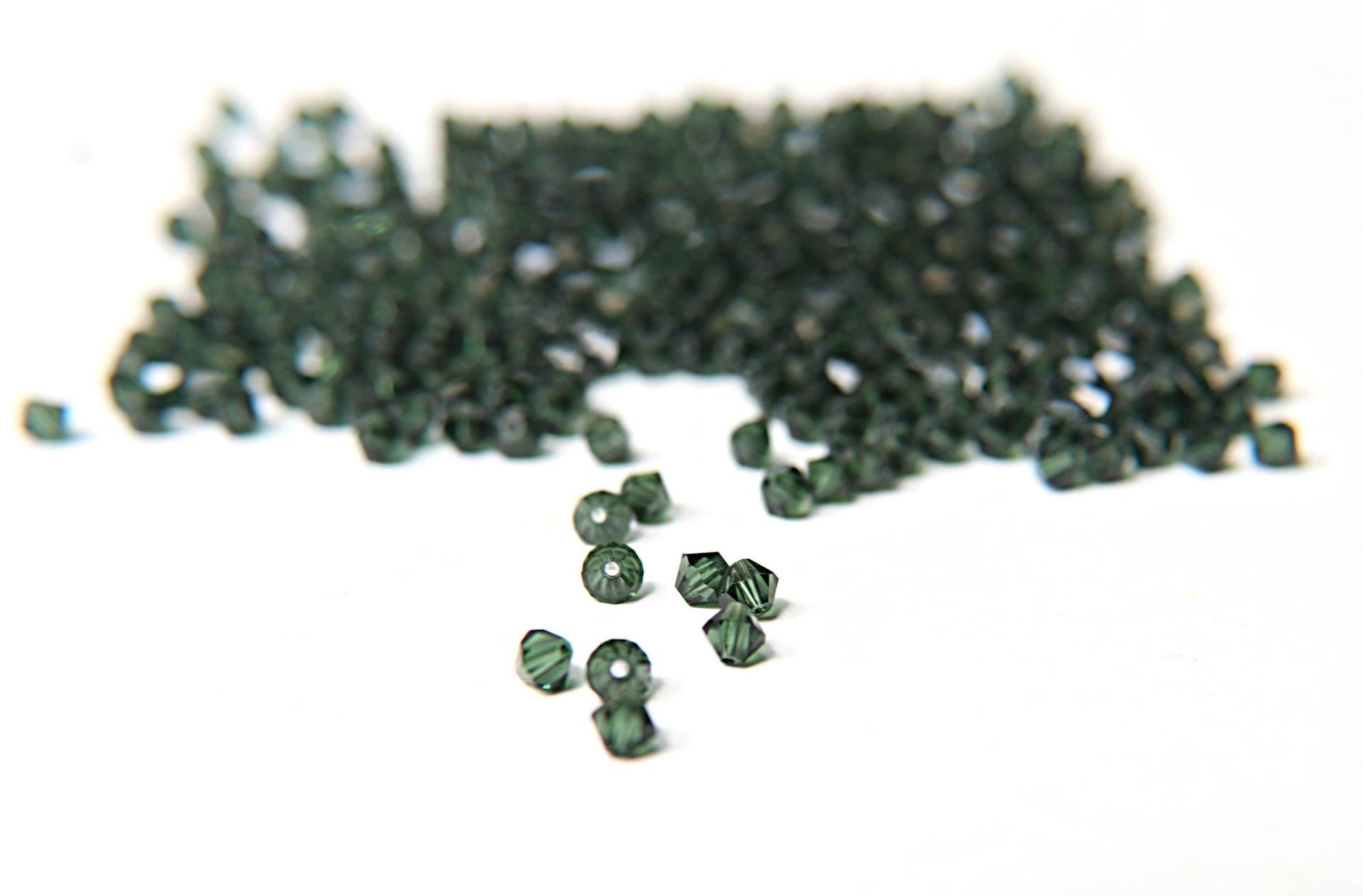 Green Tourmaline (216) Swarovski Bicone (4mm) 36/72/144/432/720 Pieces VINTAGE SWAROVSKI, rare beads, jewelry making, craft supplies