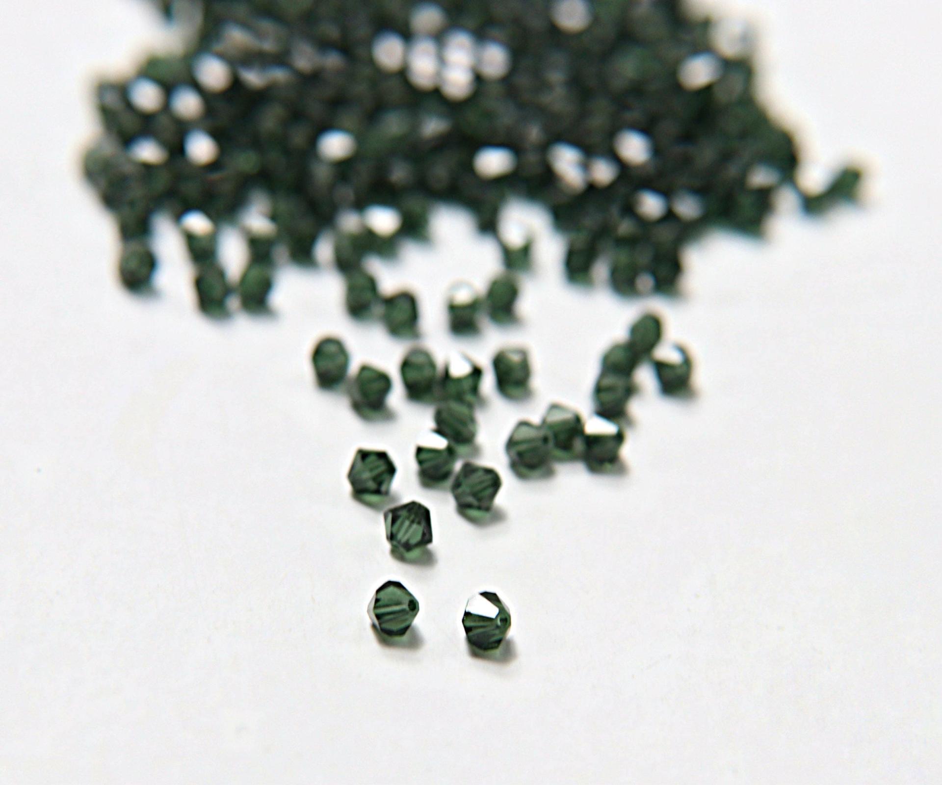 Green Tourmaline (216) Swarovski Bicone (4mm) 36/72/144/432/720 Pieces VINTAGE SWAROVSKI, rare beads, jewelry making, craft supplies