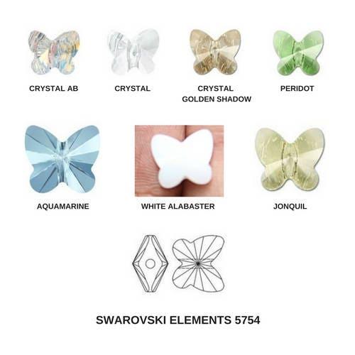 Swarovski Elements 12mm #5754 Crystal Butterfly (7 Colours) 2/12/24/72/144 pieces