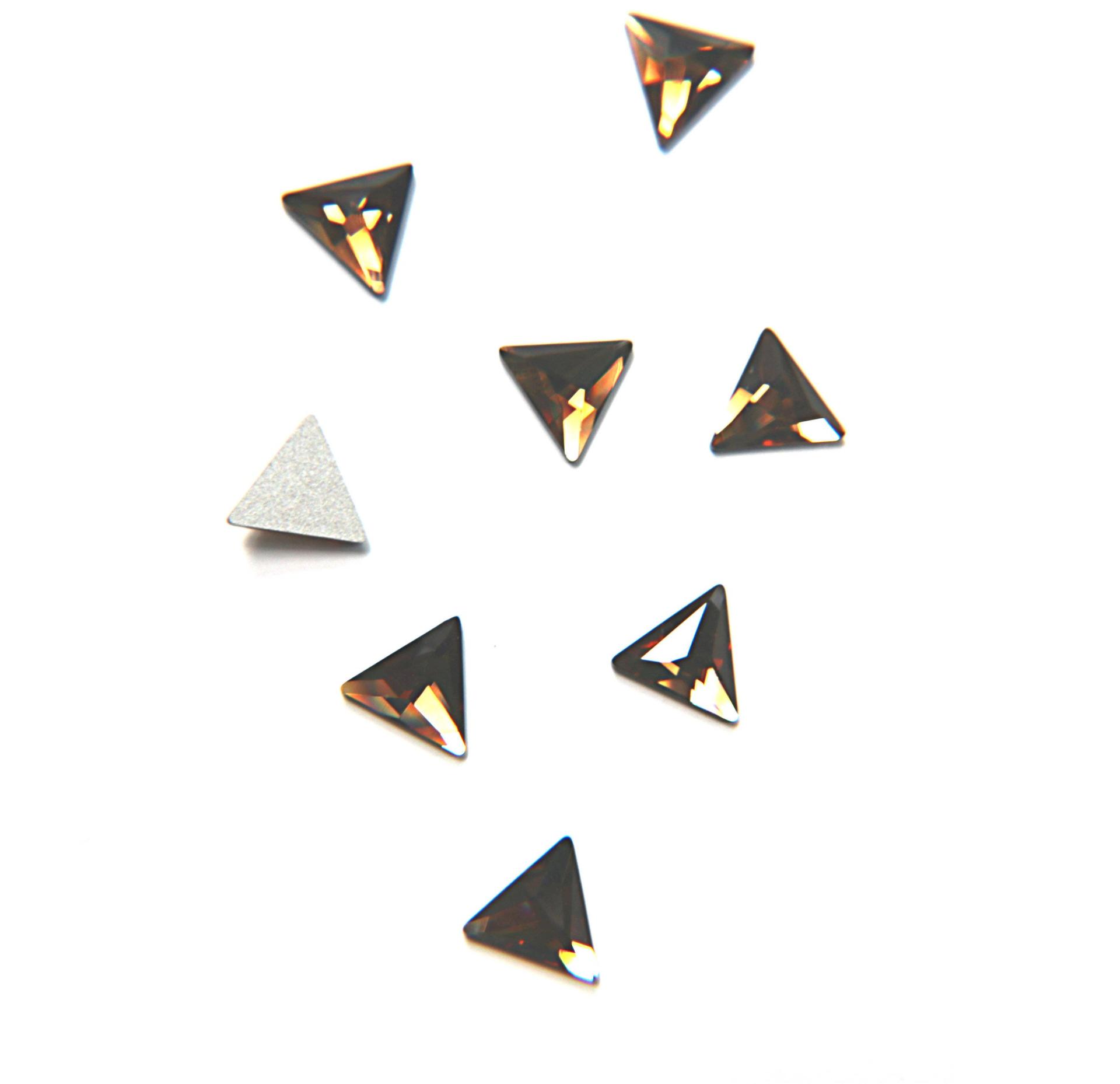 Swarovski 2720 Cosmic Delta 12.5mm Smoked Topaz Non Hotfix 6/24/72/144 pieces home decorations / crystal embellishment Nail art decoration