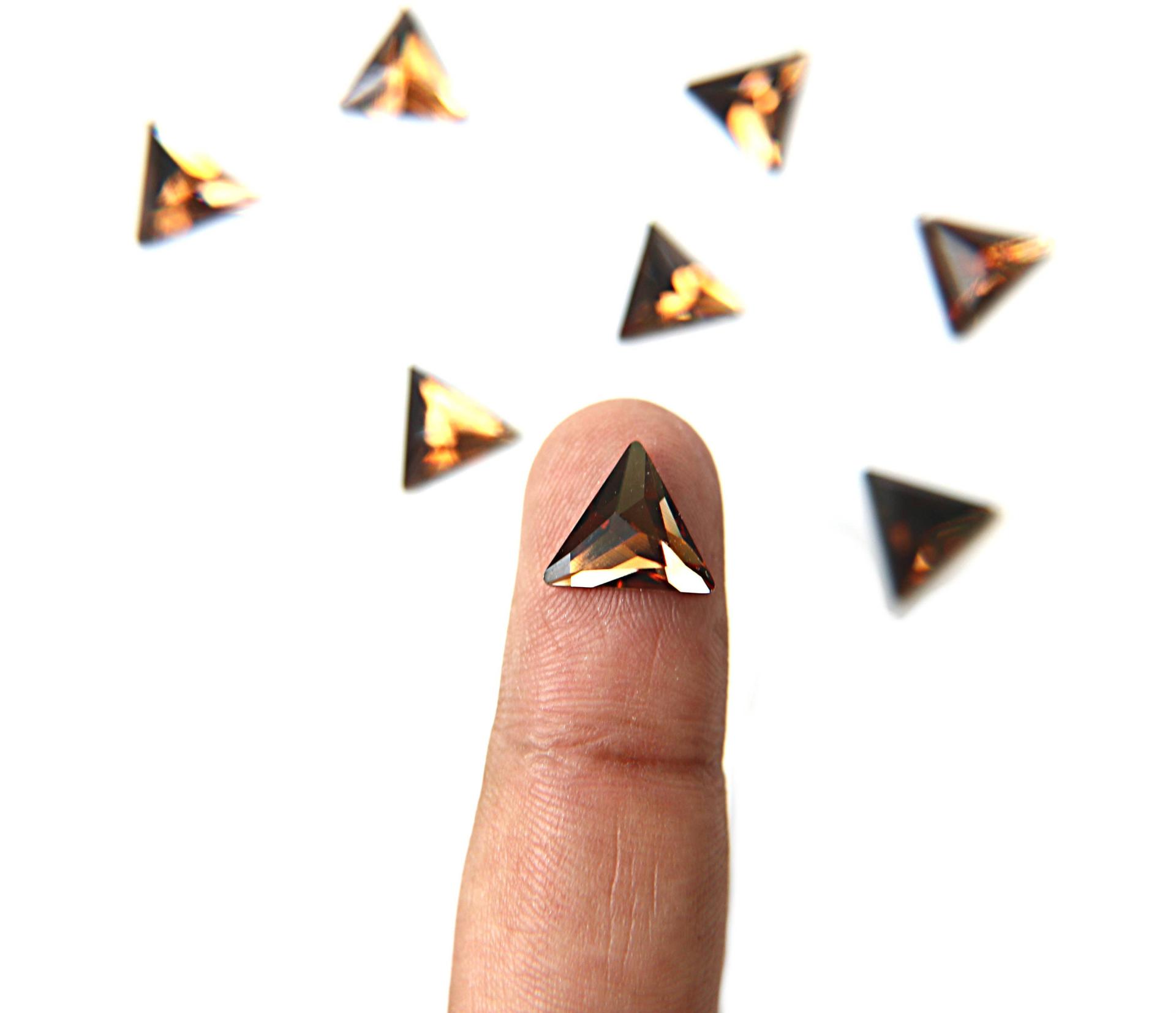 Swarovski 2720 Cosmic Delta 12.5mm Smoked Topaz Non Hotfix 6/24/72/144 pieces home decorations / crystal embellishment Nail art decoration