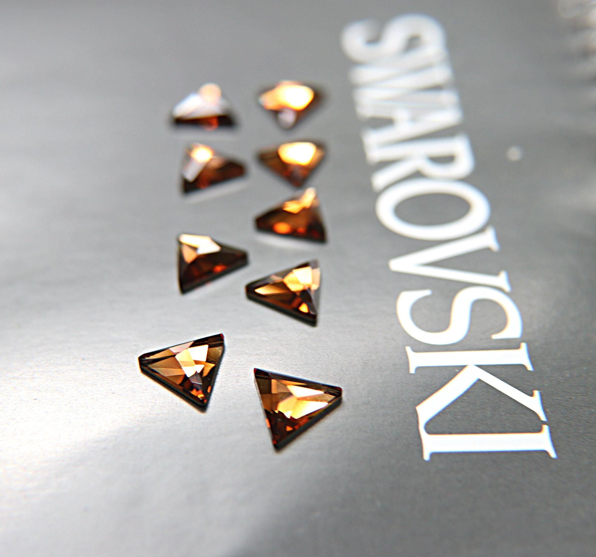 Swarovski 2720 Cosmic Delta 12.5mm Smoked Topaz Non Hotfix 6/24/72/144 pieces home decorations / crystal embellishment Nail art decoration