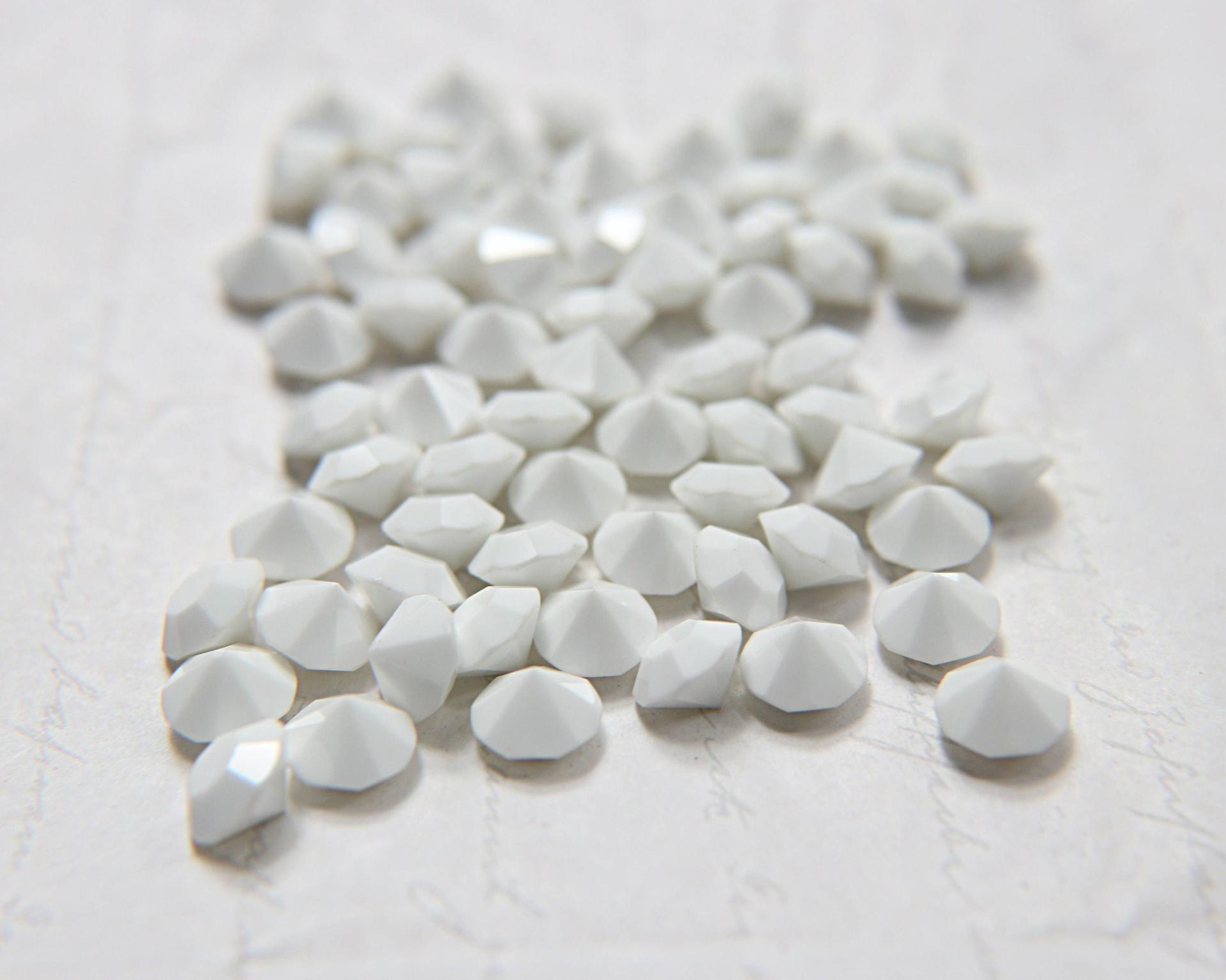 Swarovski 34ss/42ss Chaton Round Chalk White (279) 6/12/24/100/300 Pieces Vintage Swarovski, premium materials, clay art, bijoux materials