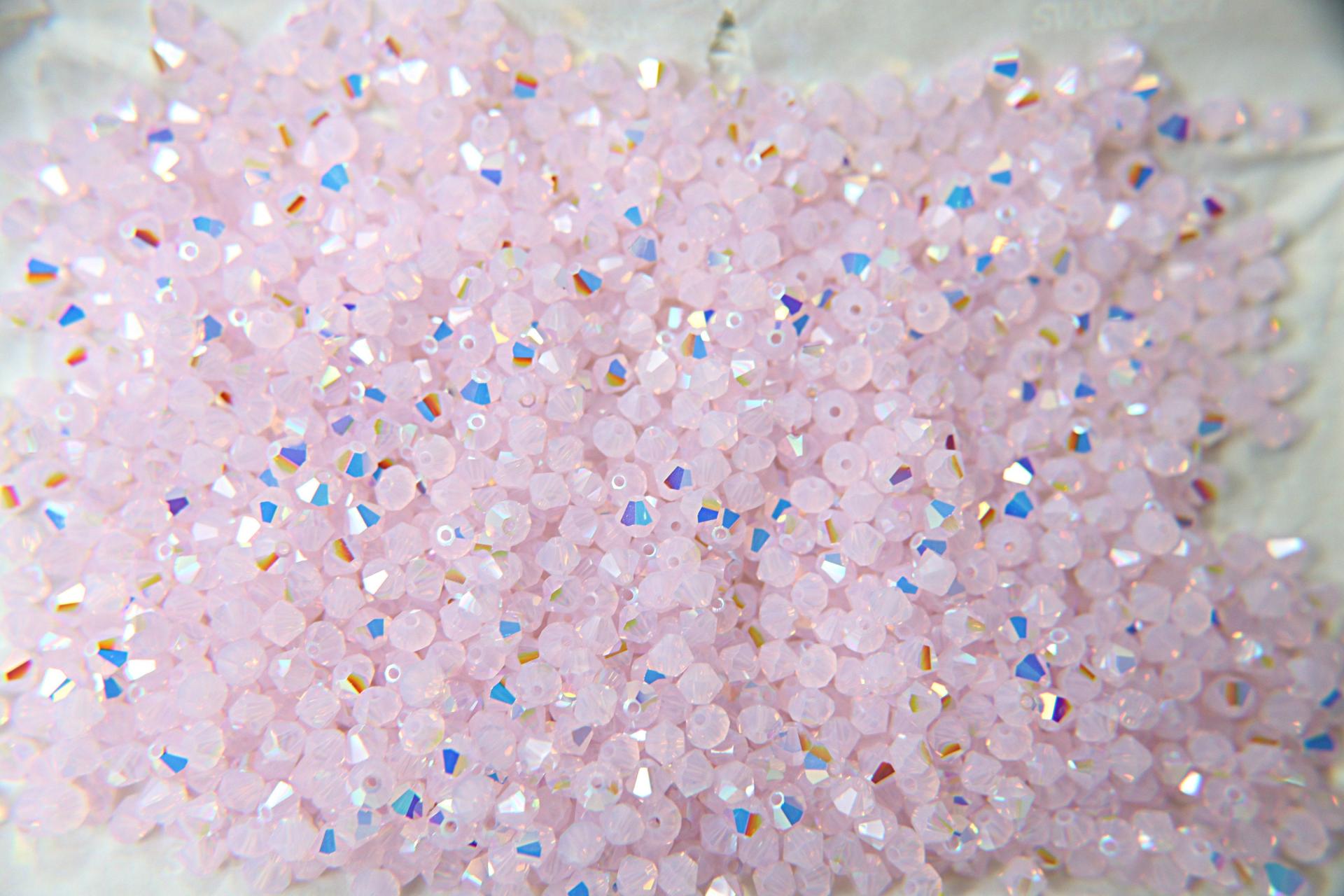 4mm Rose Water Opal Aurore Boreale Swarovski Bicone beads rainbow Cuts 36/72/144/432/720 Pieces Jewelry making rainbow beads, embroidery