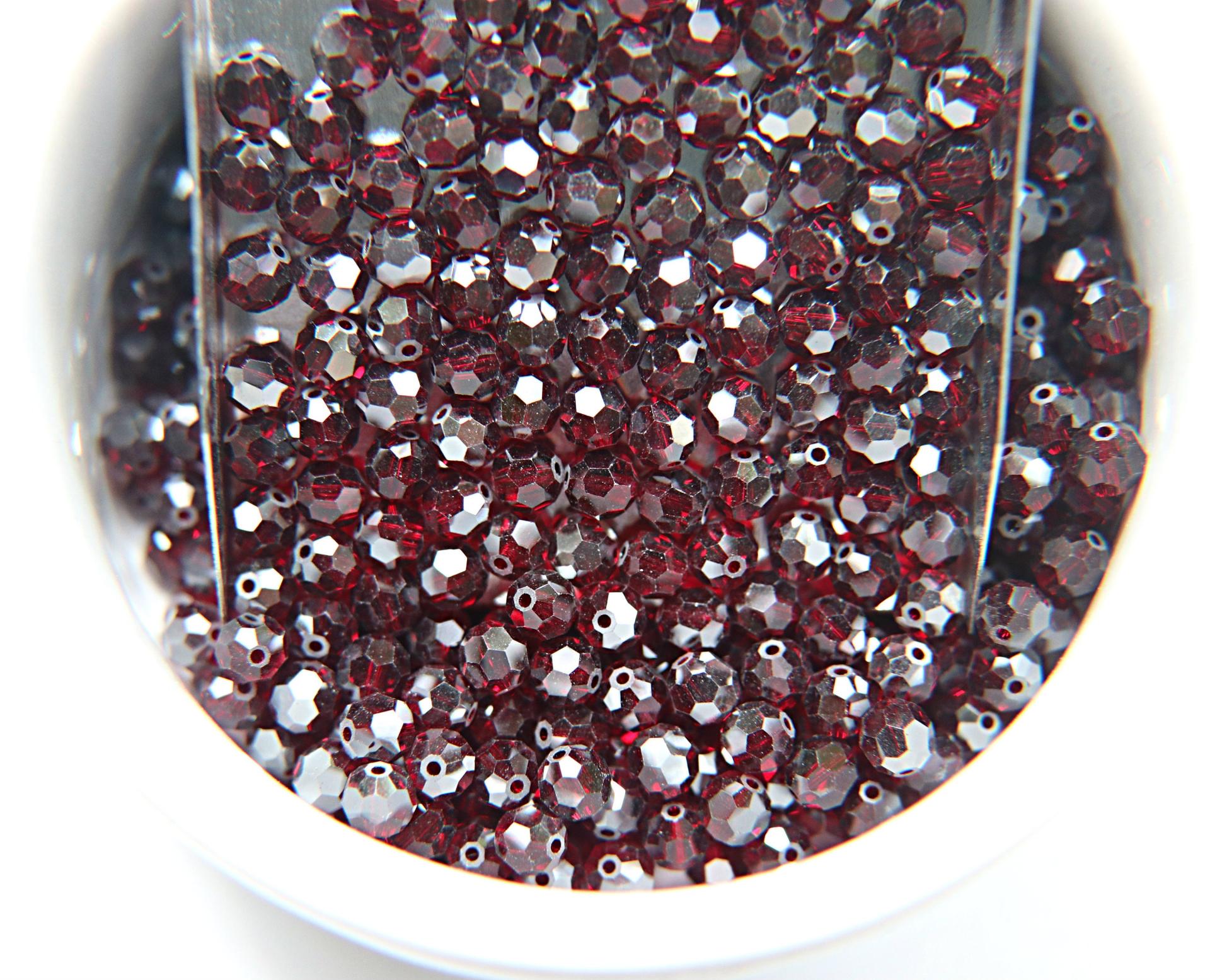 5mm Swarovski Elements Article 5000 Siam SATIN Faceted Round Beads 6/12/36/172/44/288/720 Pieces