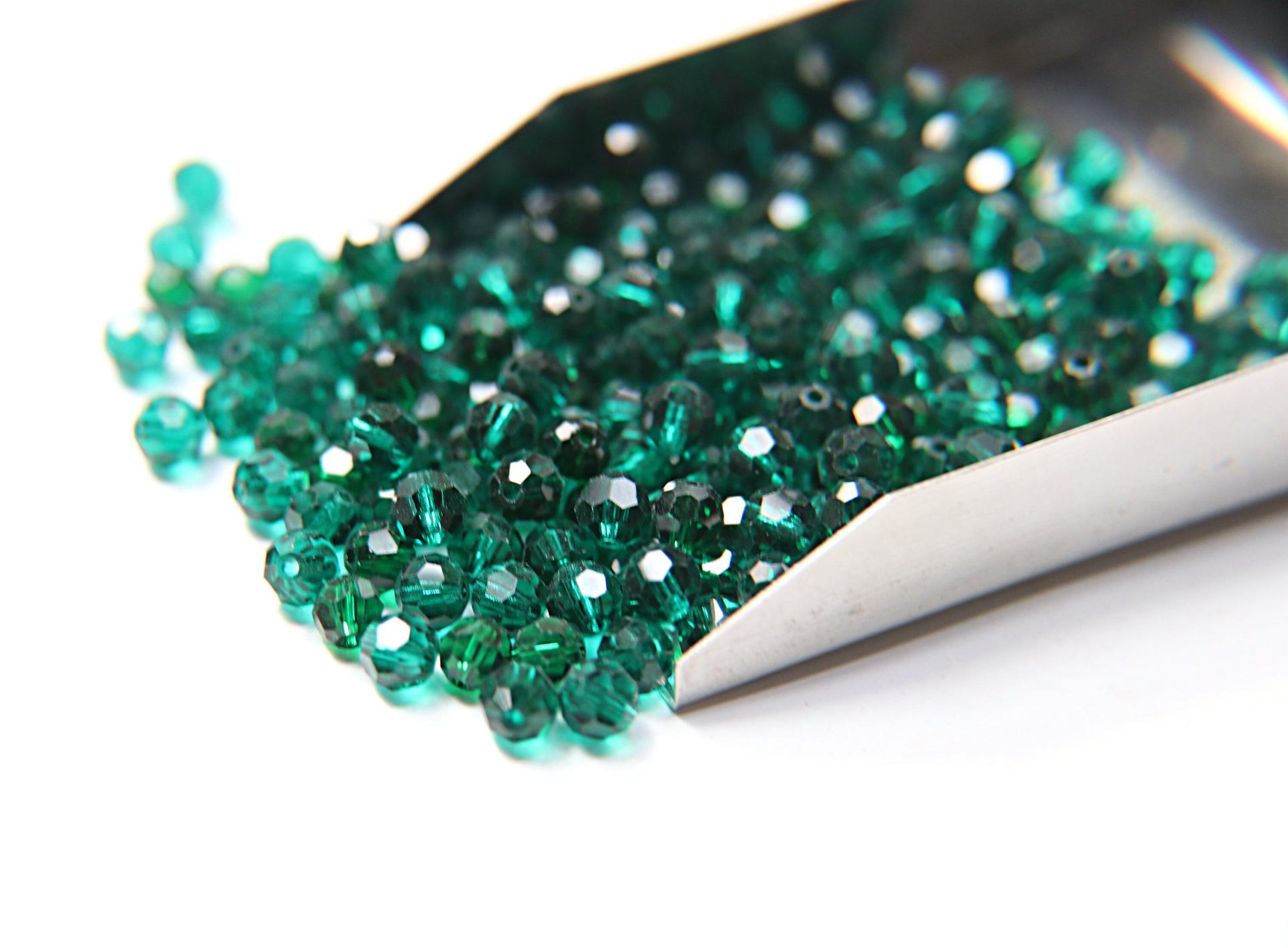 5mm Swarovski Elements Article 5000 Emerald Faceted Round Beads 6/12/36/172/44/288/720 Pieces