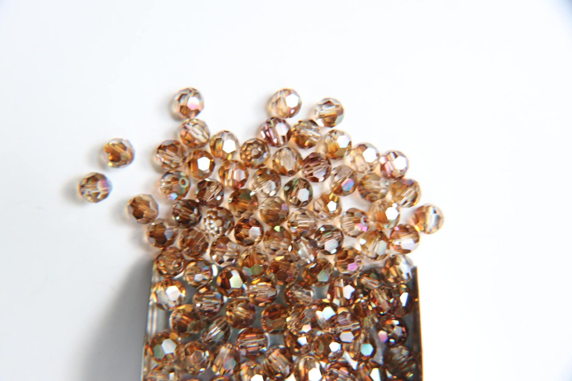 6mm Swarovski Elements Article 5000 Crystal Copper Faceted Round Beads 6/12/36/172/44/288/720 Pieces