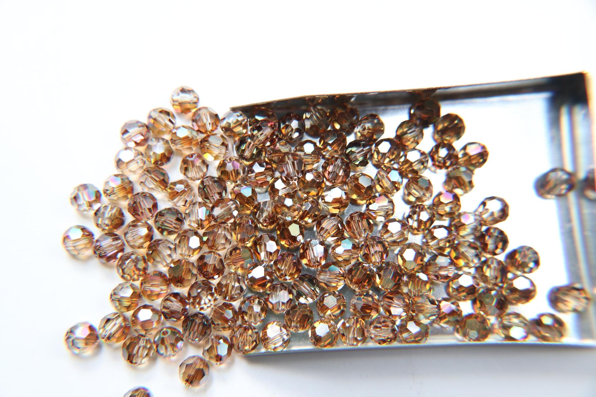 6mm Swarovski Elements Article 5000 Crystal Copper Faceted Round Beads 6/12/36/172/44/288/720 Pieces