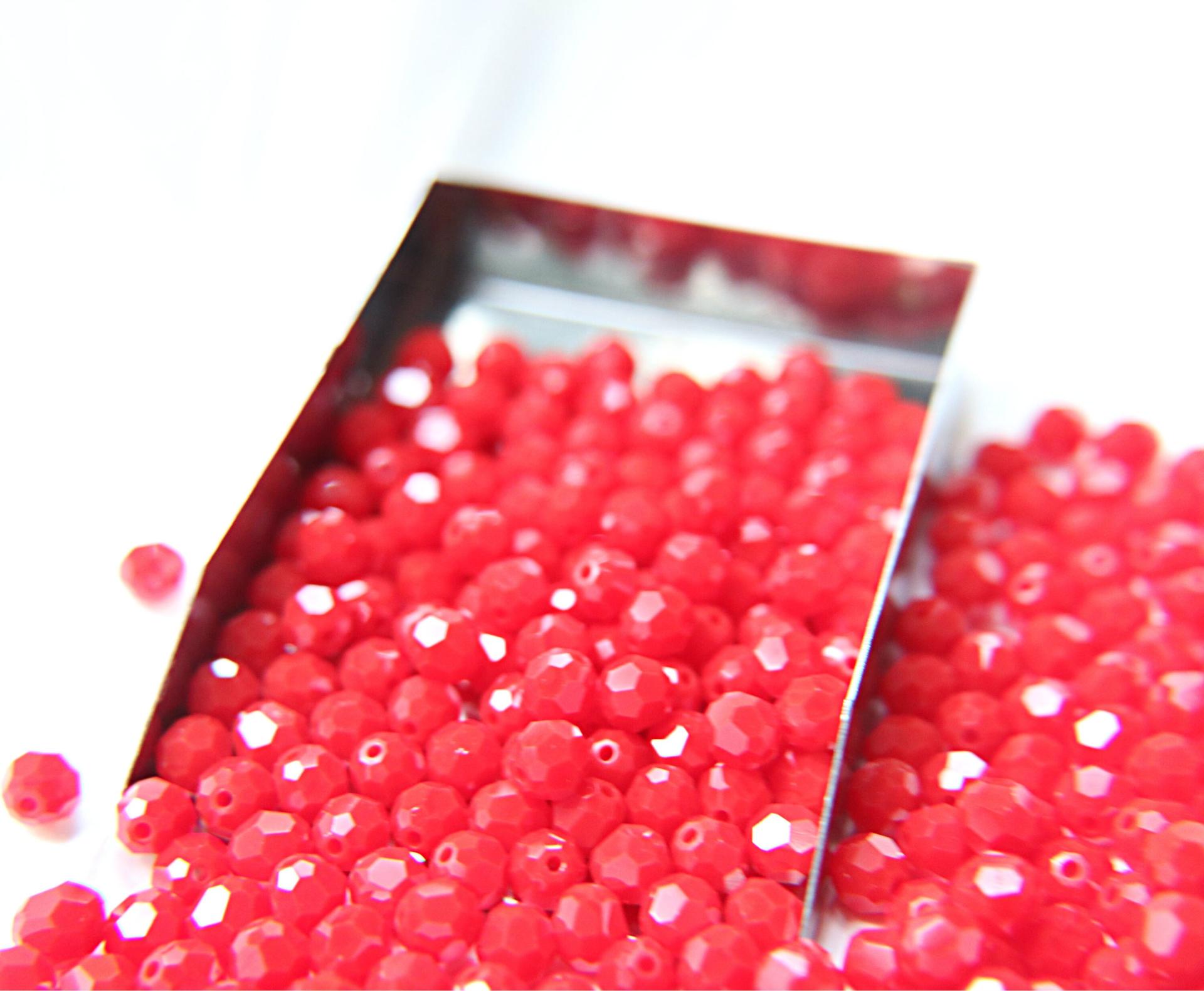 6mm Swarovski Elements Article 5000 Dark Coral Red Faceted Round Beads 6/12/36/172/44/288/720 Pieces