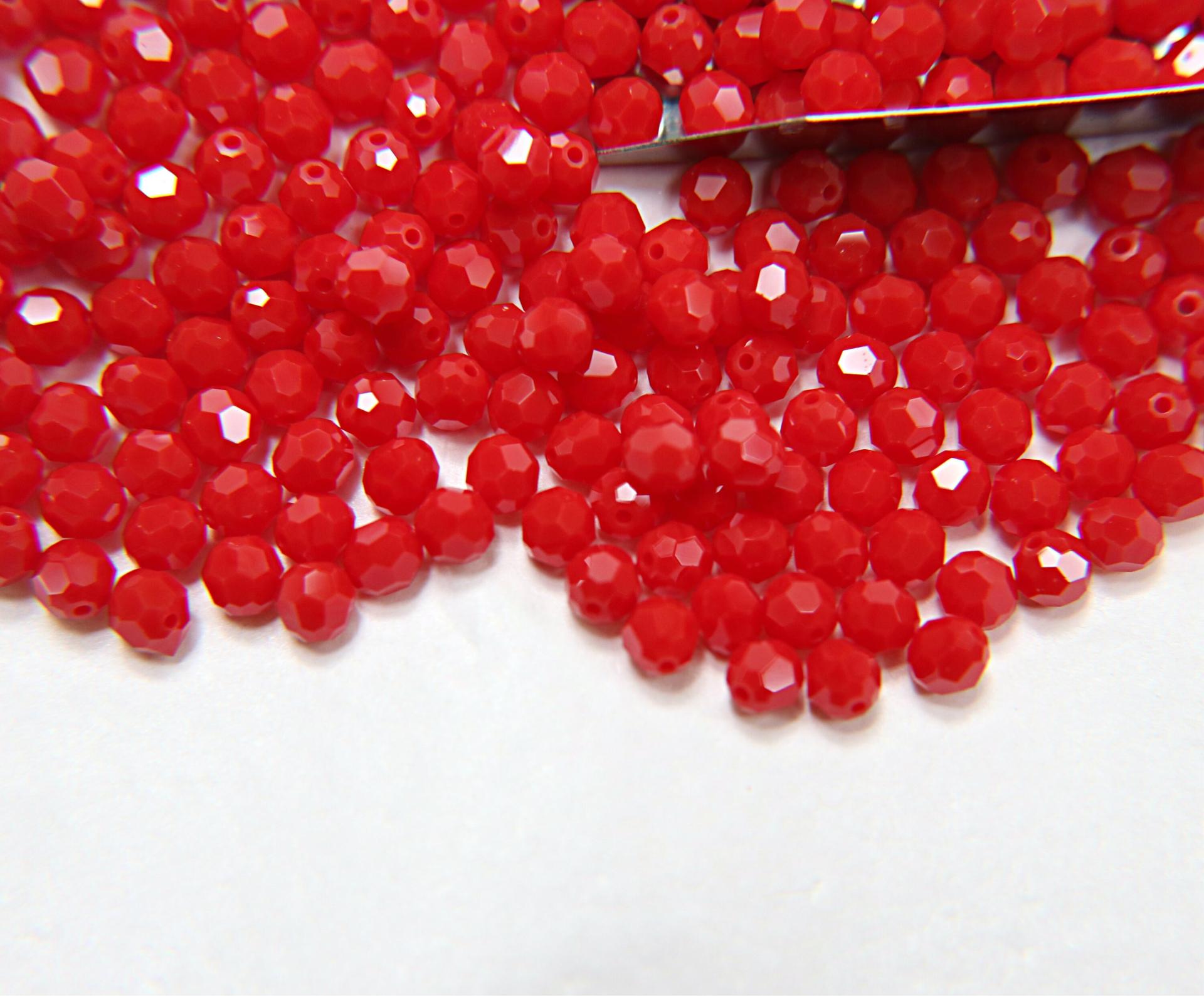 6mm Swarovski Elements Article 5000 Dark Coral Red Faceted Round Beads 6/12/36/172/44/288/720 Pieces