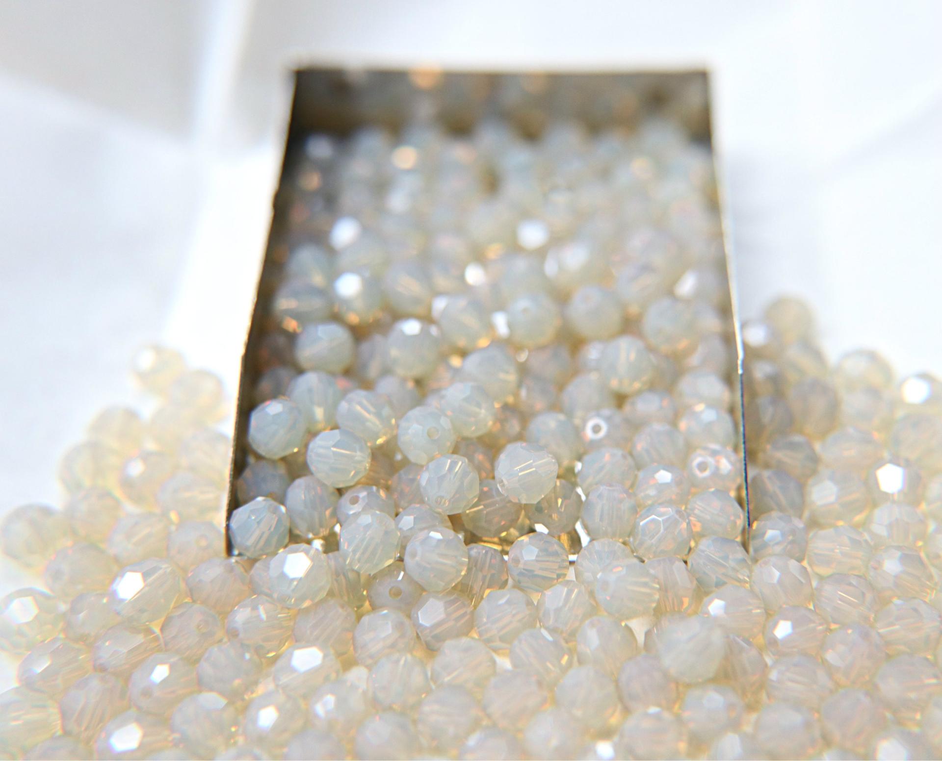 6mm Swarovski Elements Article 5000 Sand Opal Faceted Round Beads 6/12/36/172/44/288/720 Pieces