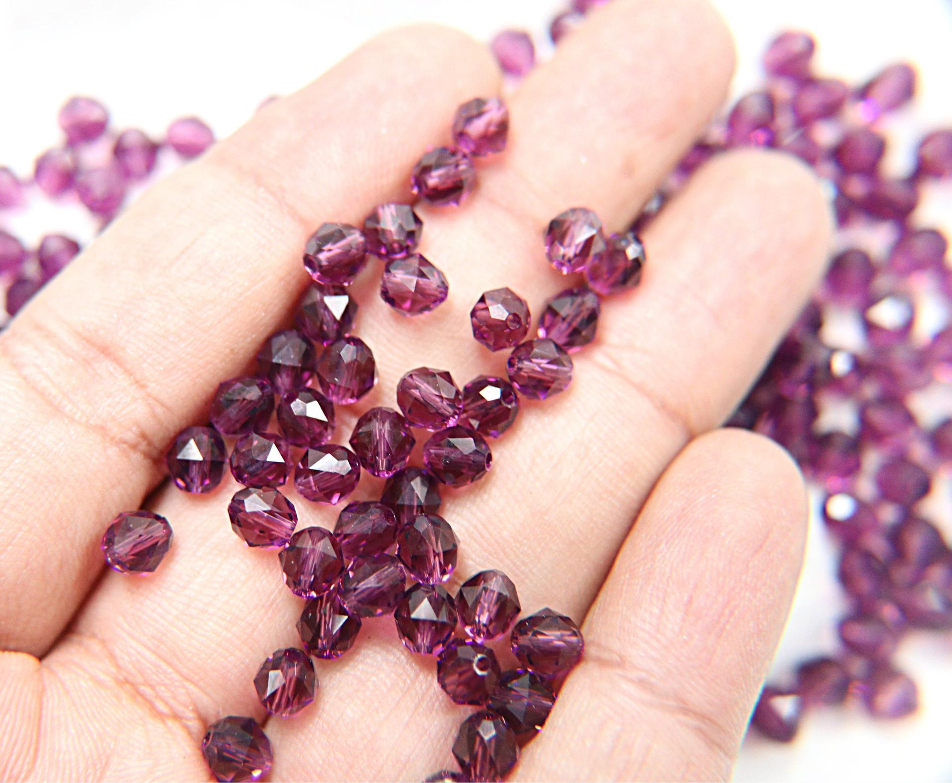 6mm Swarovski Elements Article 5025 AMETHYST Faceted Oval Bead 6/12/36/172/44/288/720 Pieces