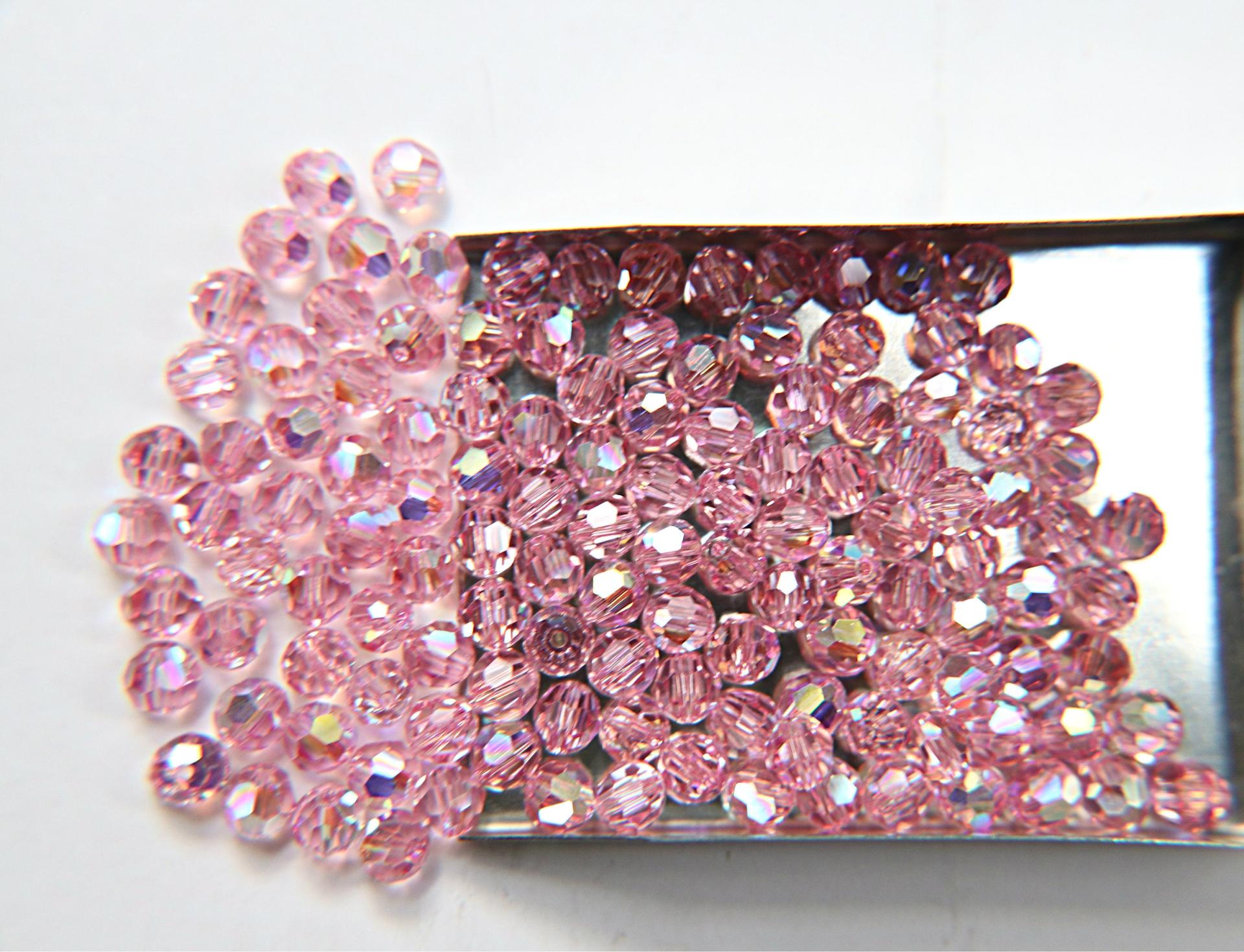 6mm Swarovski Elements Article 5000 Light Rose Aurore Boreale Faceted Round Beads 6/12/36/172/44/288/720 Pieces