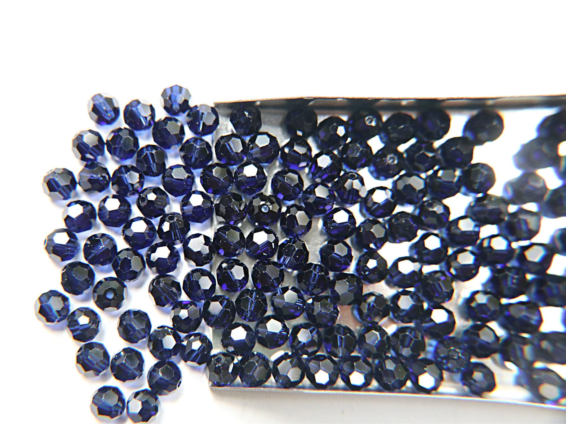 6mm Swarovski Elements Article 5000 Dark Indigo (288) Faceted Round Beads 6/12/36/172/44/288/720 Pieces