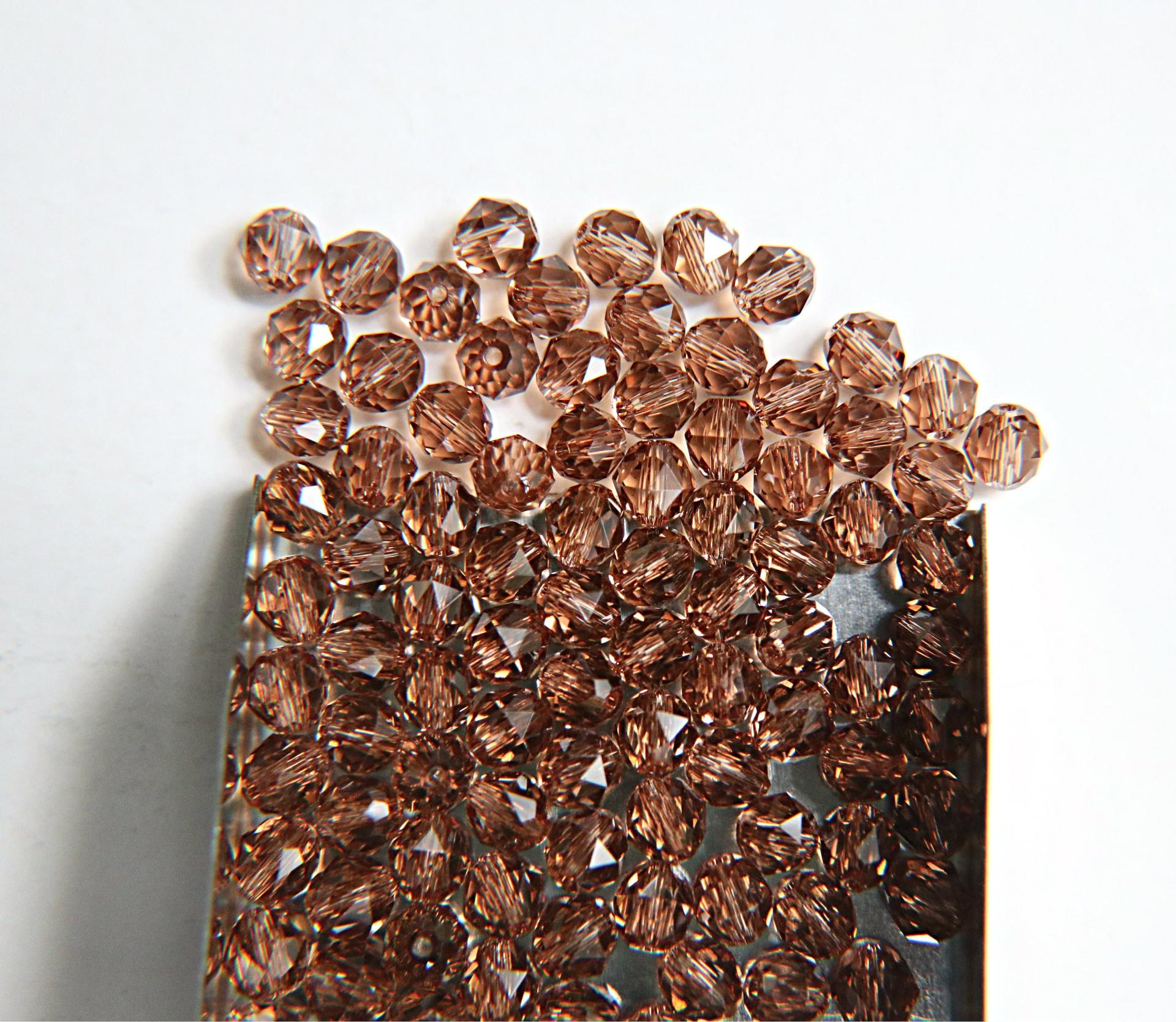 6mm Swarovski Elements Article 5025 Light Smoked Topaz Faceted Oval Bead 6/12/36/172/44/288/720 Pieces