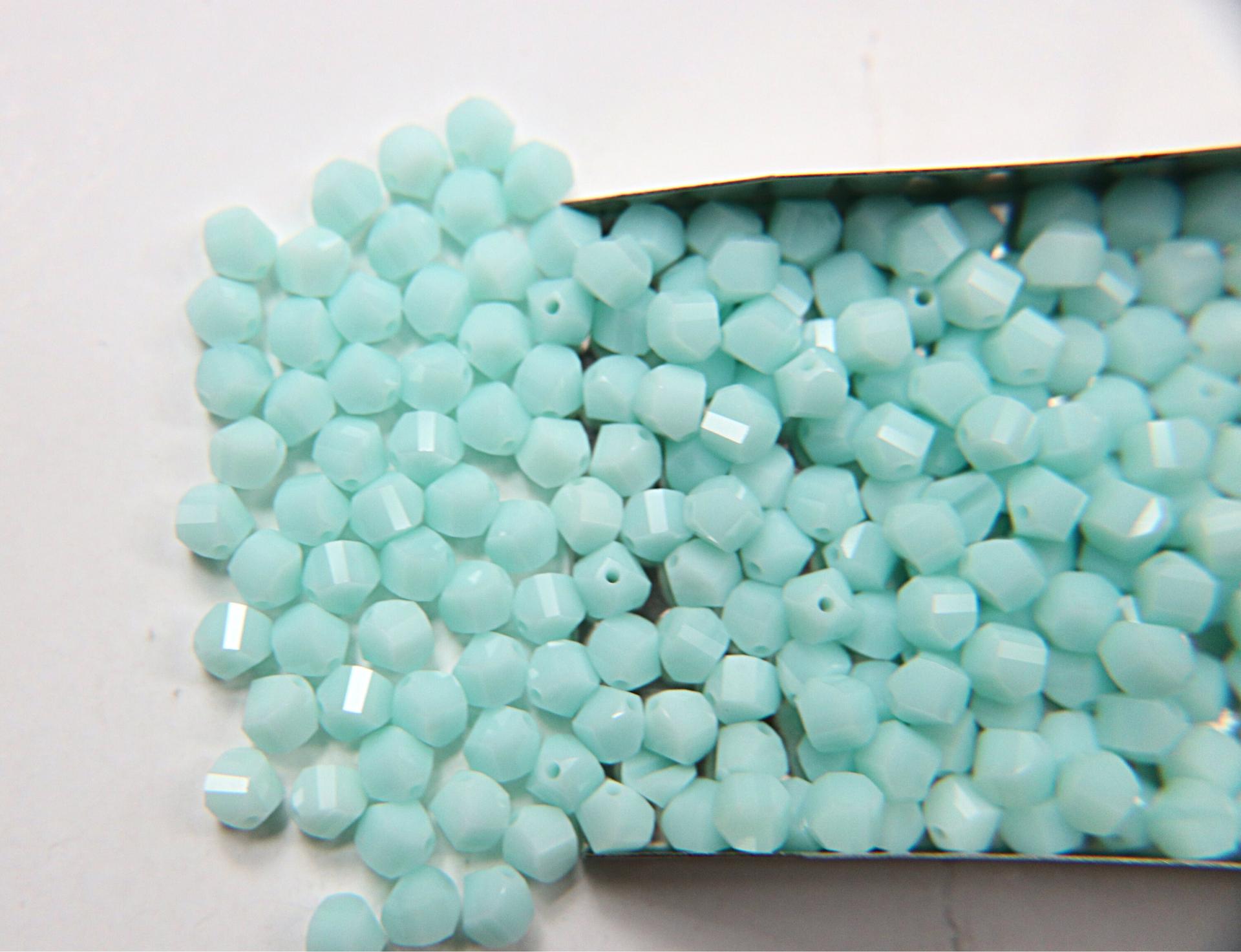 6mm Swarovski Mint Alabaster Beads 5020 Faceted Helix Bead 6/12/36/72/144/288/720 Pieces Jewelry making beads