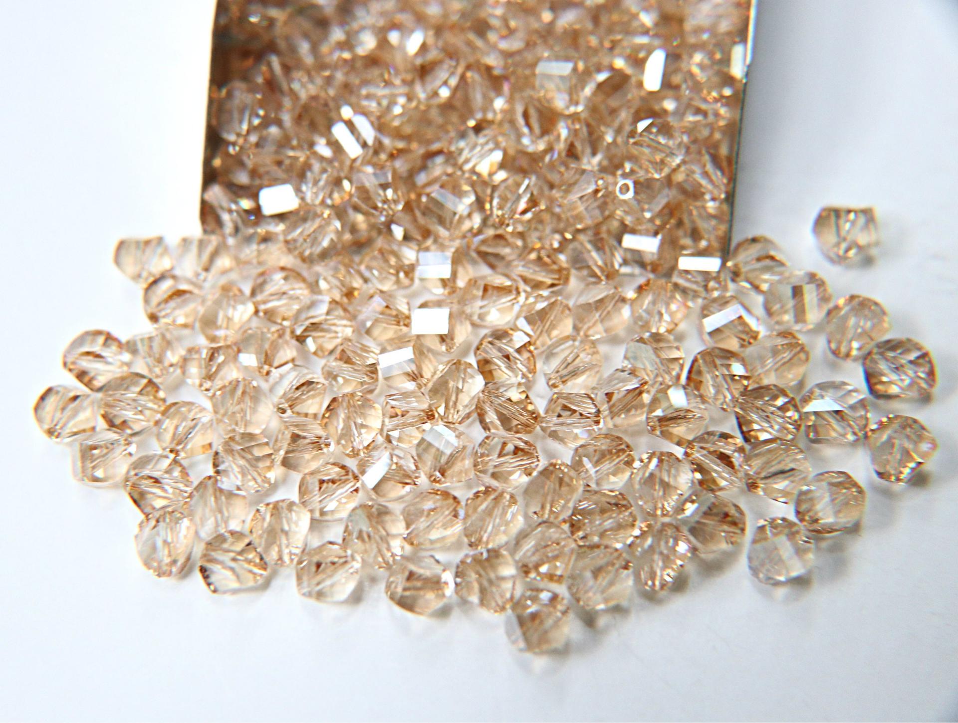 6mm Swarovski Crystal Golden Shadow Beads 5020 Faceted Helix Bead 6/12/36/72/144/288/720 Pieces Jewelry making beads