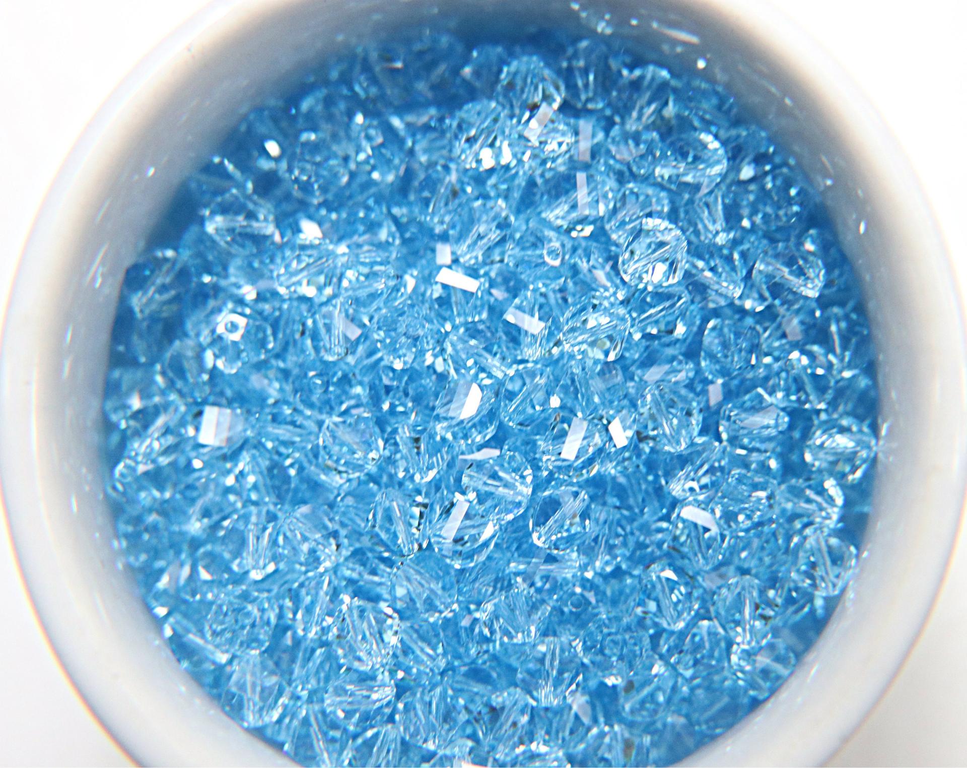 6mm Swarovski Aquamarine Beads 5020 Faceted Helix Bead 6/12/36/72/144/288/720 Pieces Jewelry making beads