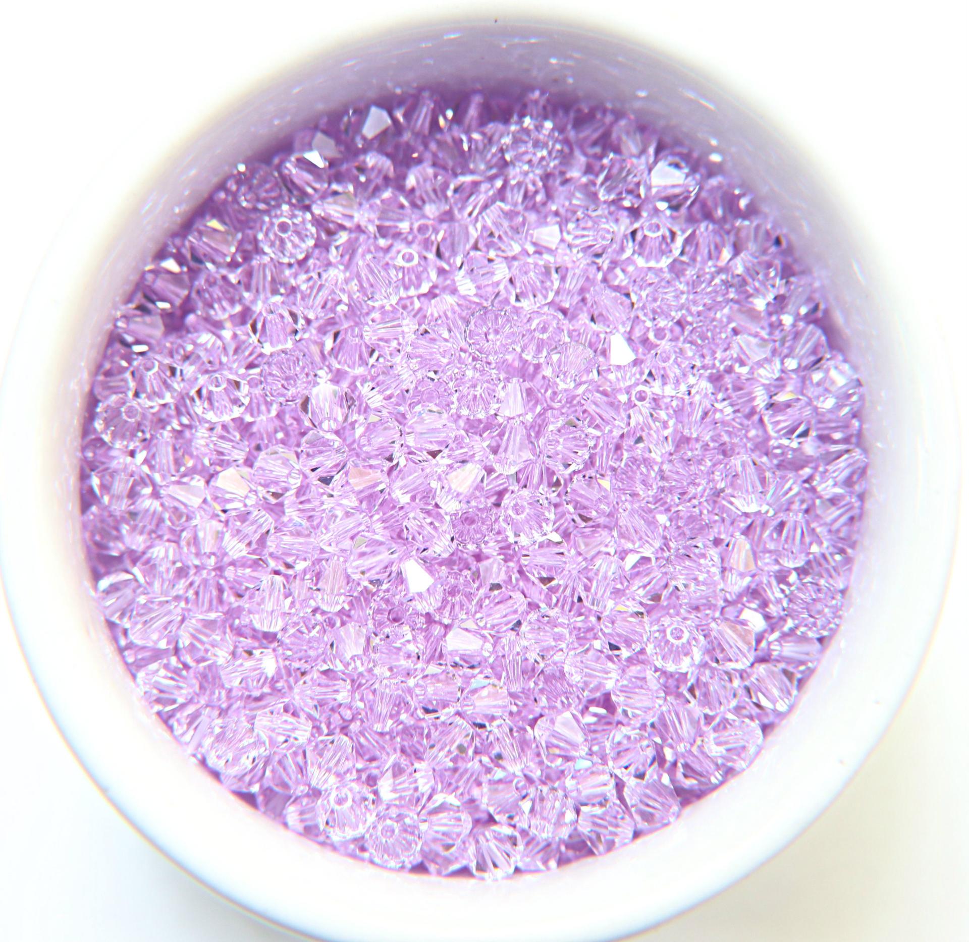 4/5mm Violet Swarovski Bicone Beads 12/36/72/144/432/720 Pieces jewelry making beads VINTAGE SWAROVSKI, embroidery materials, craft supply