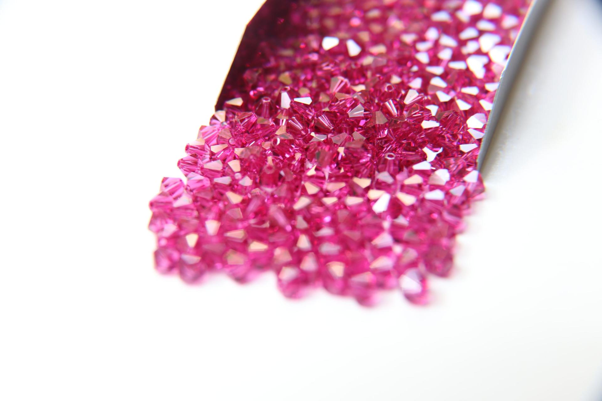 3mm Fuchsia Swarovski Bicone 36/72/144/432/720 Pieces (502) Jewelry findings, embroidery materials, jewelry making, rare beads, craft supply