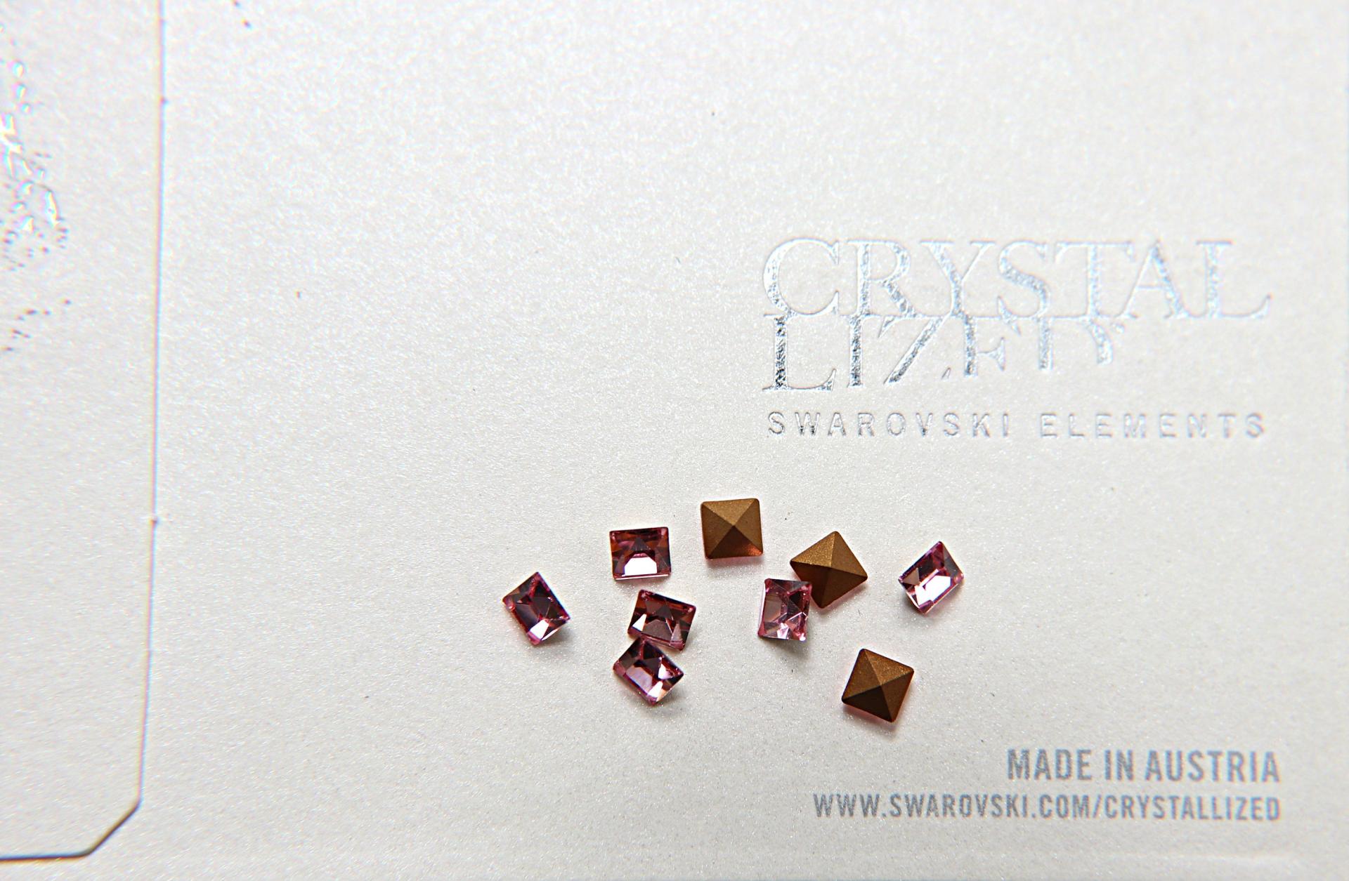 4/8 mm Swarovski #4428 Square Fancy Stone Rose 6/36/72/144/720 Pieces (209)