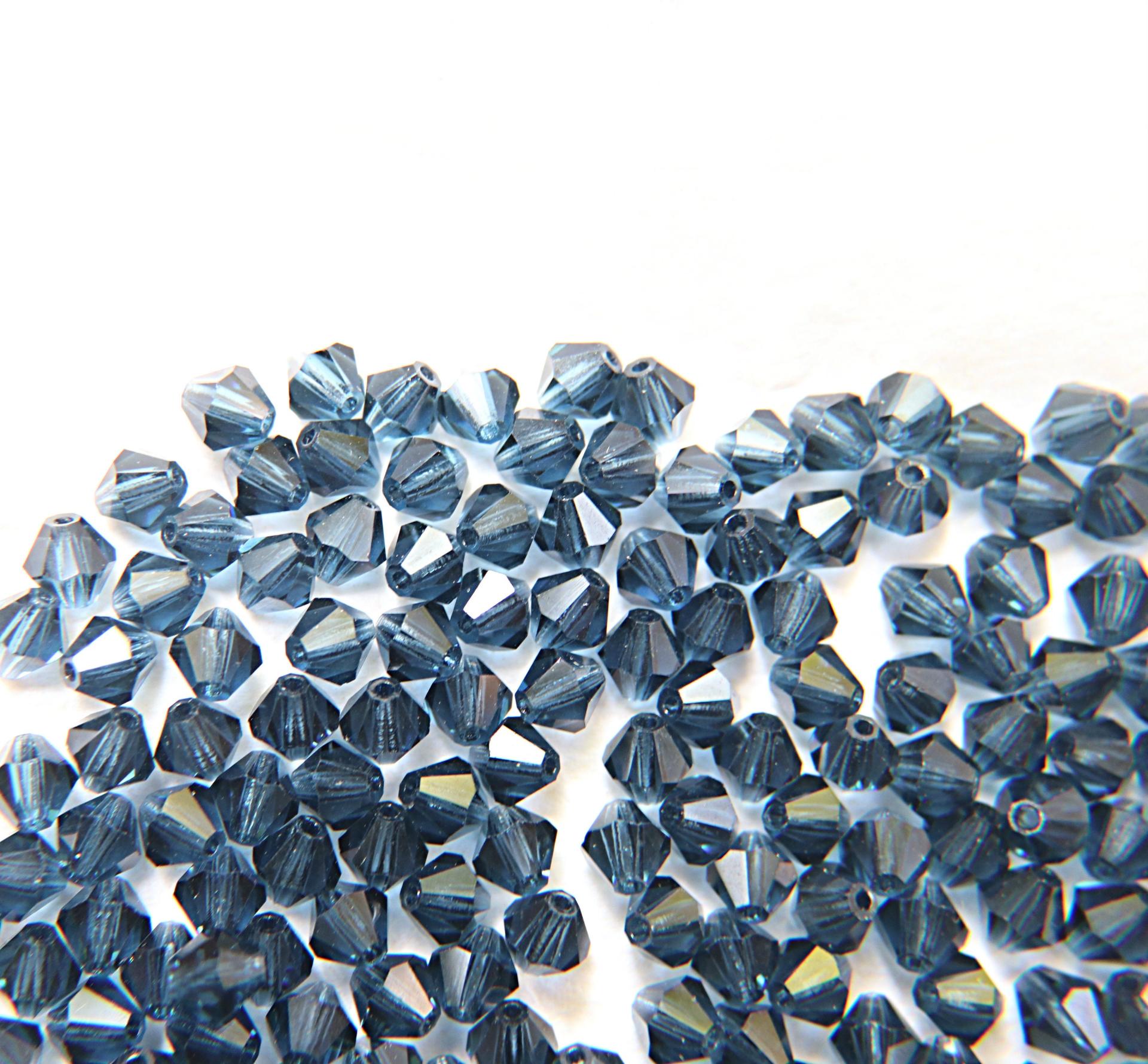 6 mm Montana Sapphire Preciosa Vintage Rare Bicones 12/36/72/144/288 Pieces jewelry supplies, vintage findings, Made in Czech Republic