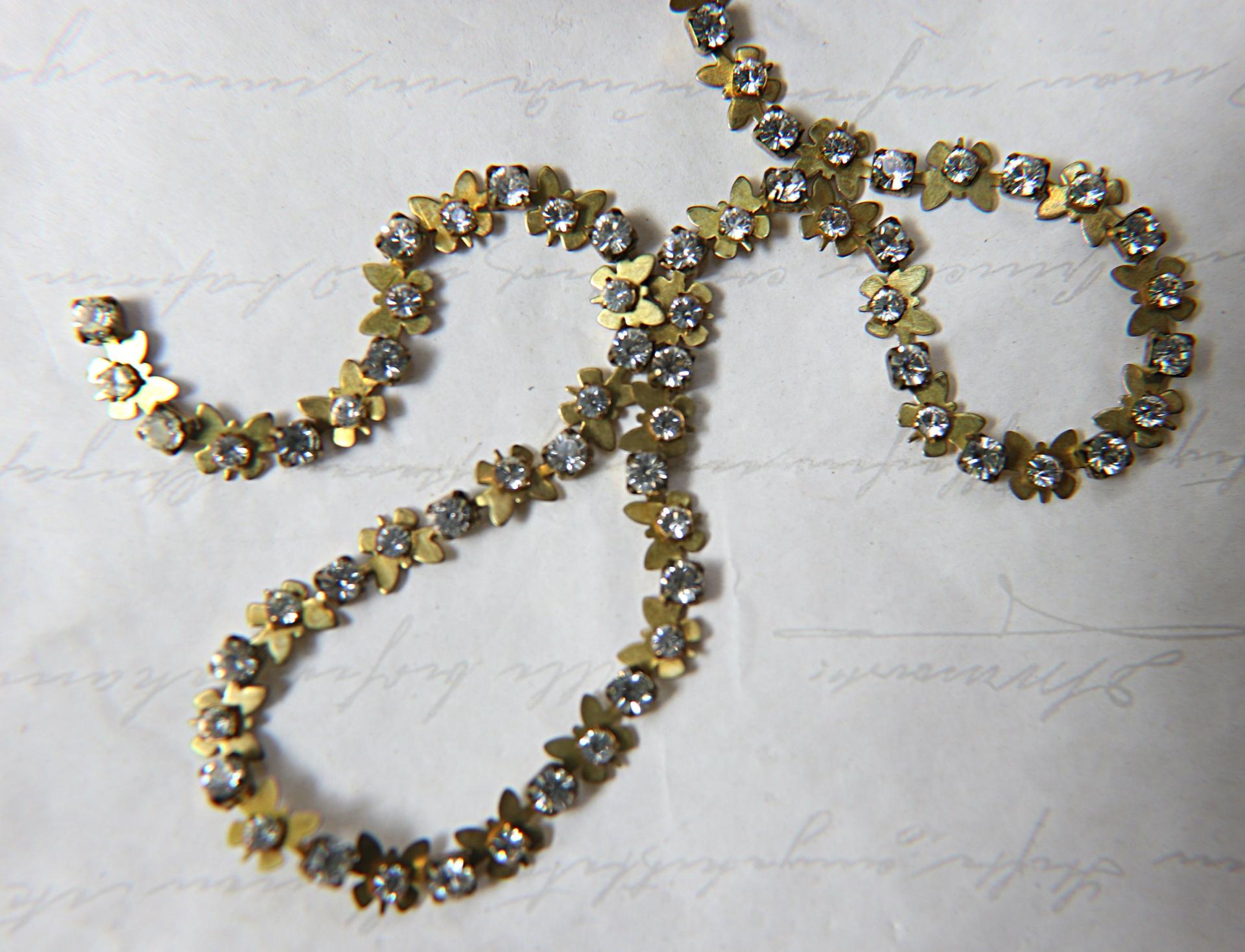 Vintage Swarovski Butterfly Cup Chain in Crystal (5mm) 0.5/1/2/5 Meters Wedding Bridal Supplies|Jewelry Making|Decoration, vintage materials