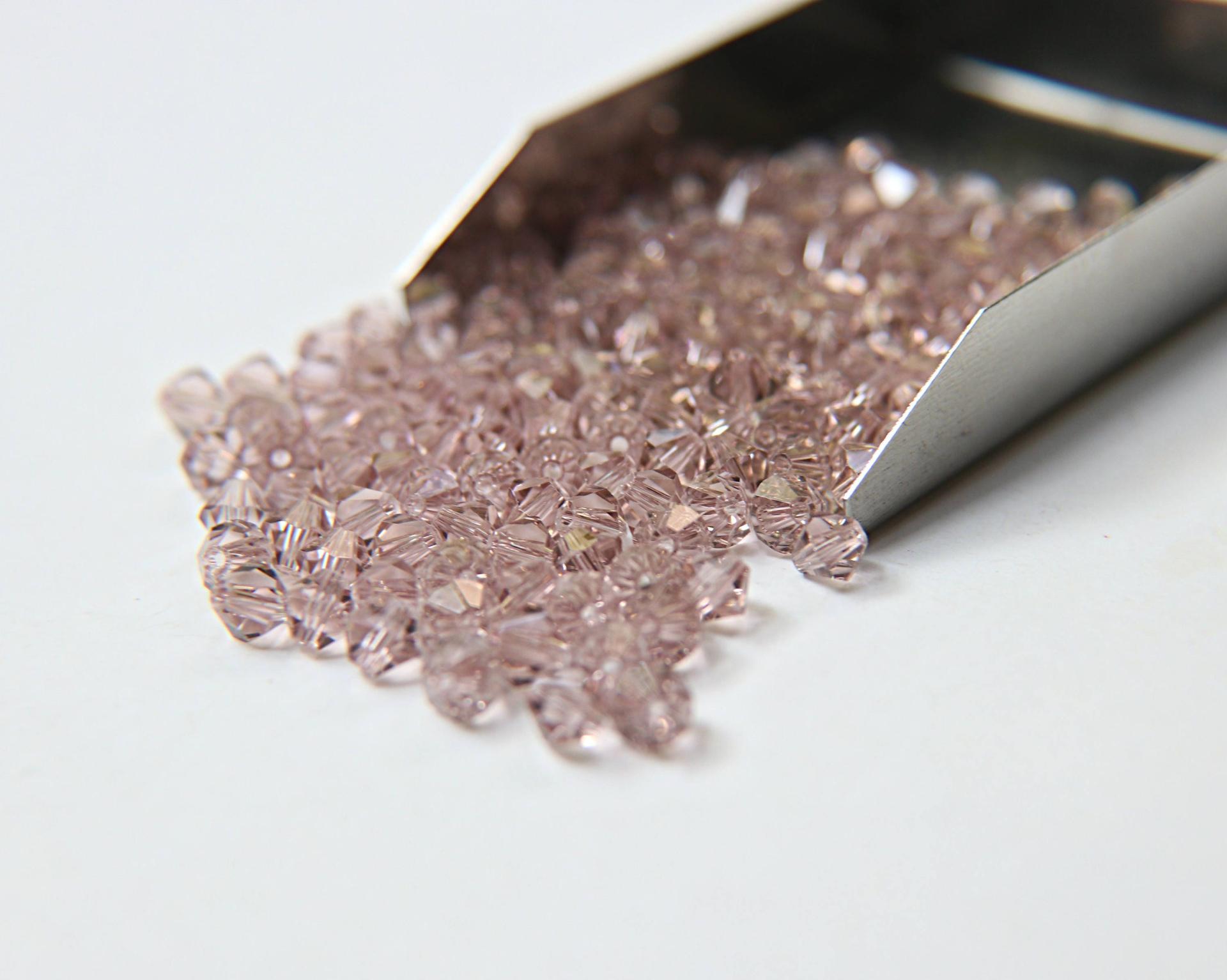5mm Crystal Antique Pink Swarovski Bicones 20/72/144/432/1000 Pieces jewelry making beads, embroidery materials, findings