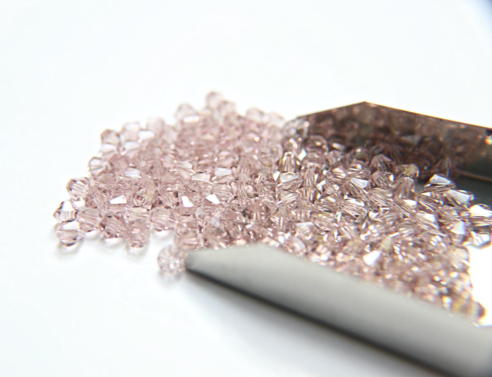 5mm Crystal Antique Pink Swarovski Bicones 20/72/144/432/1000 Pieces jewelry making beads, embroidery materials, findings