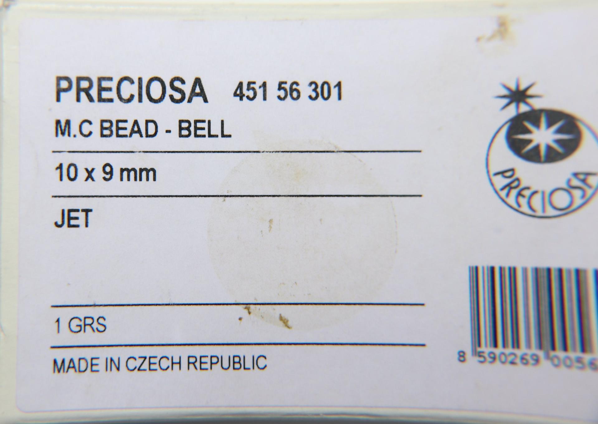 10x9MM Jet Preciosa Bell Beads Vintage 6/24/72 Pieces Article 451 56 301 fancy beads, jewelry making beads