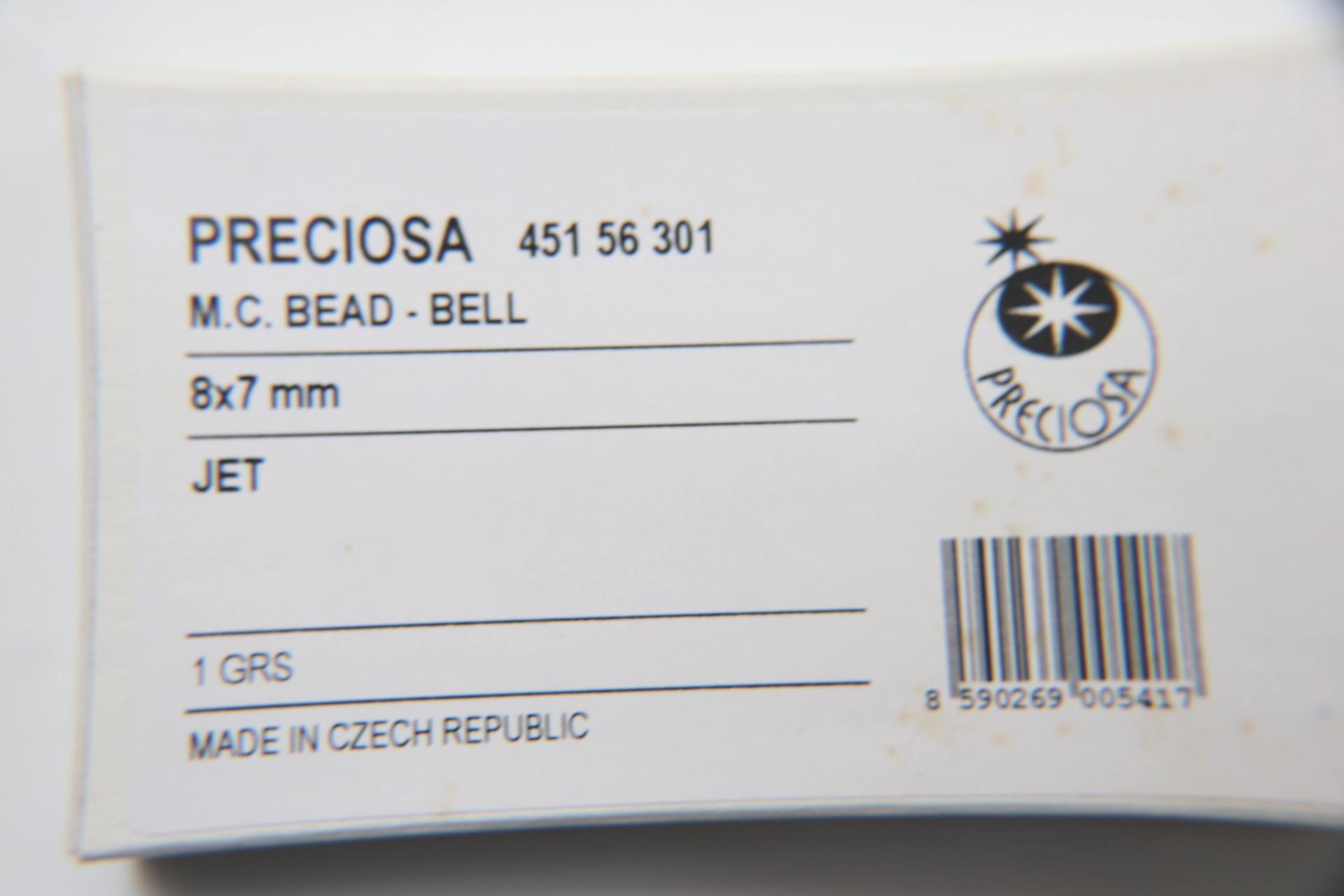 8x7MM Jet Preciosa Bell Beads Vintage 6/24/72 Pieces Article 451 56 301 fancy beads, jewelry making beads, PREMIUM MATERIALS