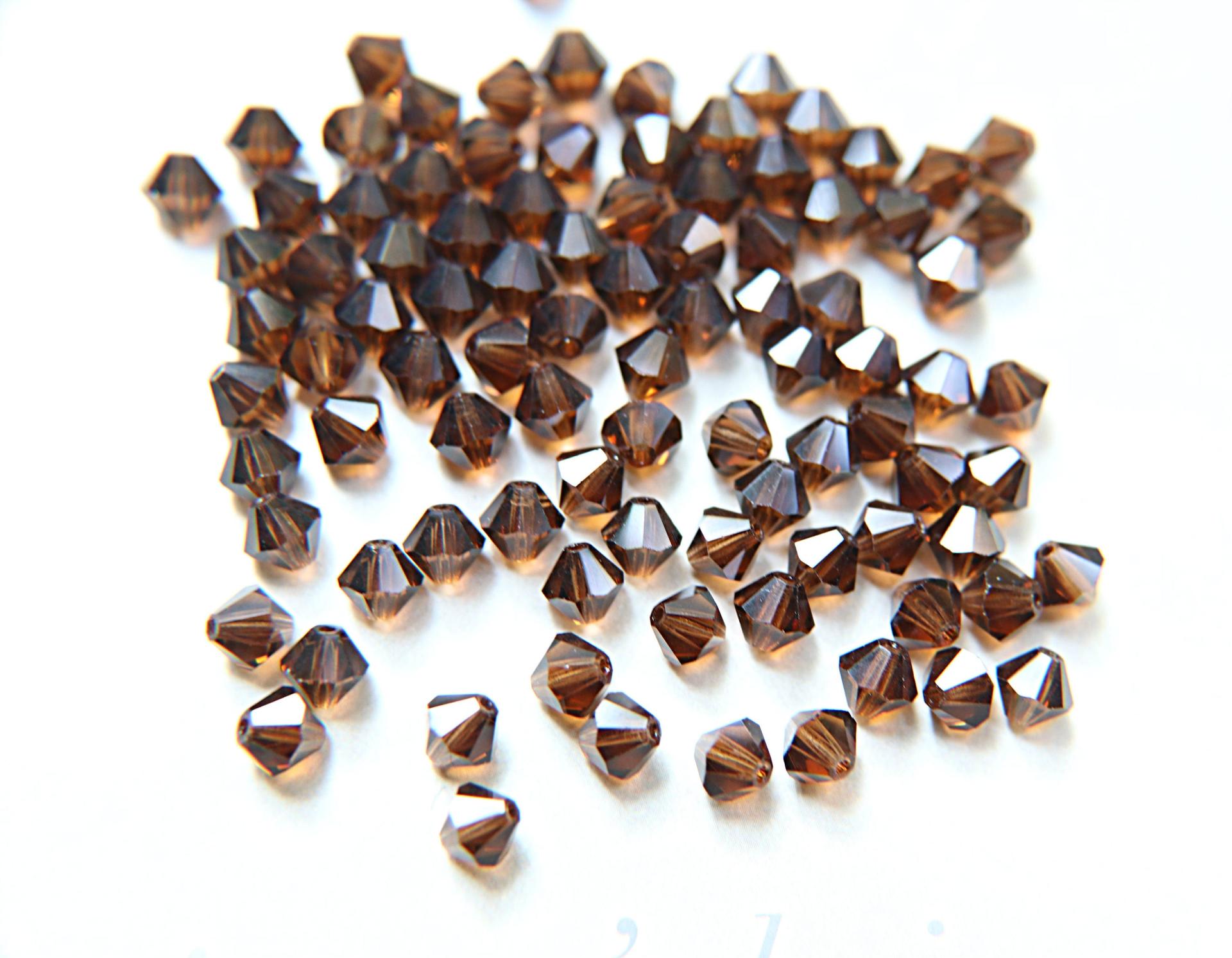 6 mm Smoked Topaz Preciosa Bicones 12/3672/144/288 Pieces Jewelry making beads Made in Czech Republic PREMIUM MATERIALS