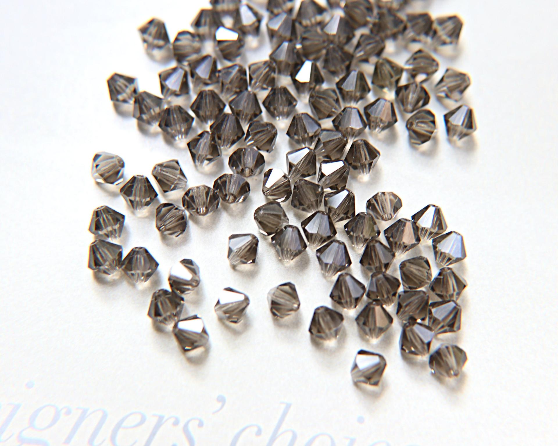 6 mm Smoky Quartz Preciosa Bicones 12/3672/144/288 Pieces Jewelry making beads Made in Czech Republic premium materials, vintage findings