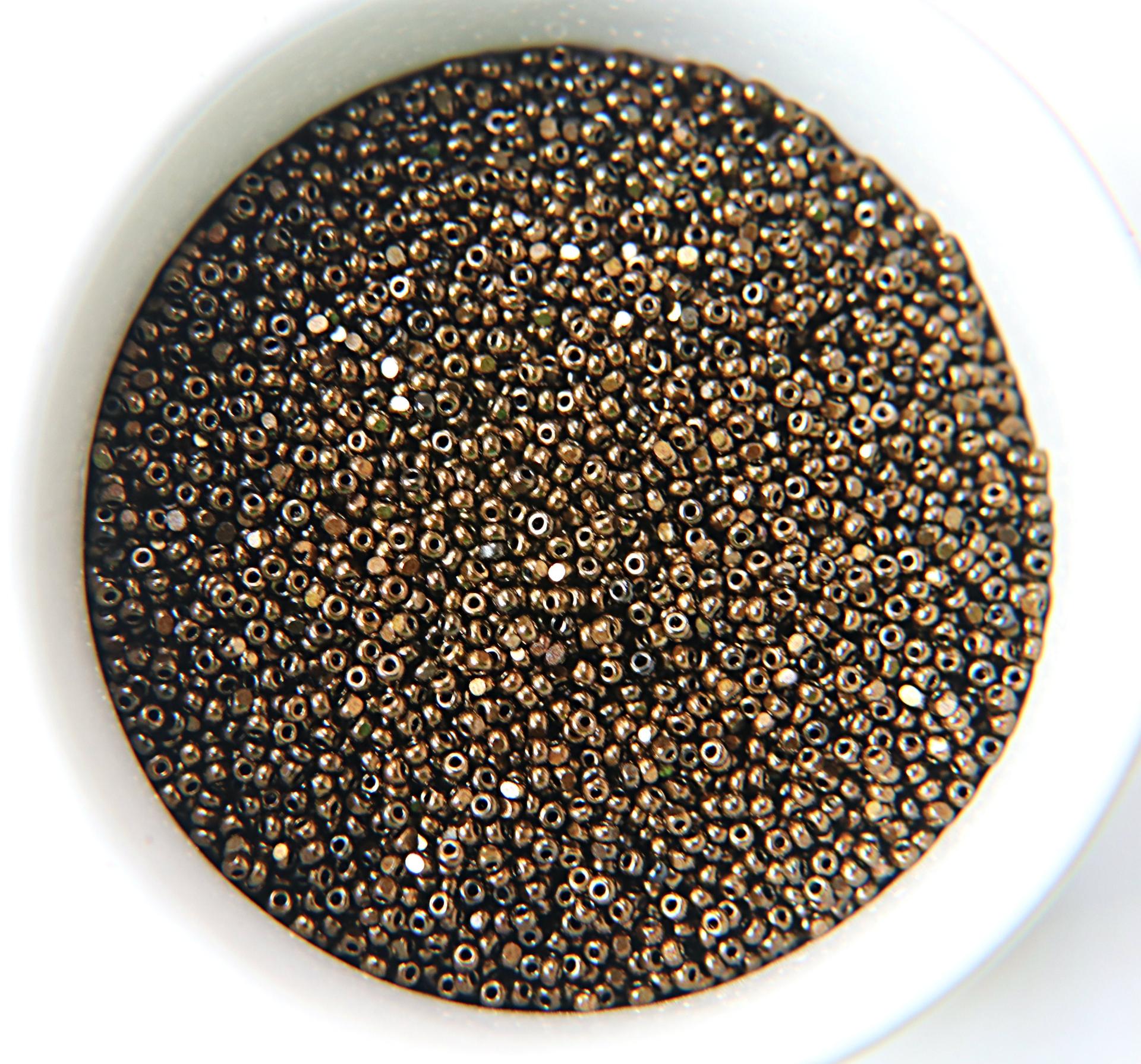 11/0 Charlotte true Cut Beads Metallic Dark Bronze 10/20/50/250/500 Grams 1300 Pieces Metallic 2.0mm embroidery materials, jewelry making