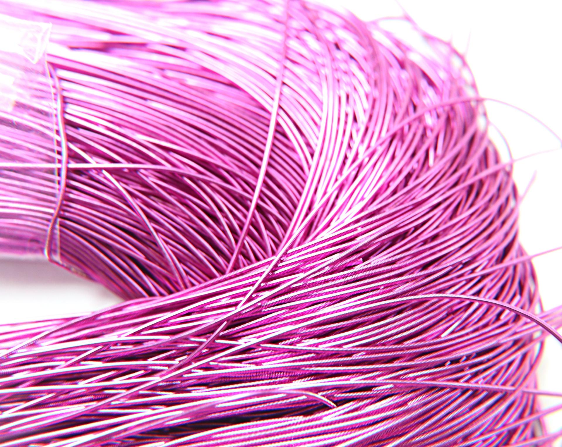 DARK VIOLET Metallic French Wire, Bullion Wire, Gimp Wire 50/100/200/400 Grams, Embroidery Haute Couture materials