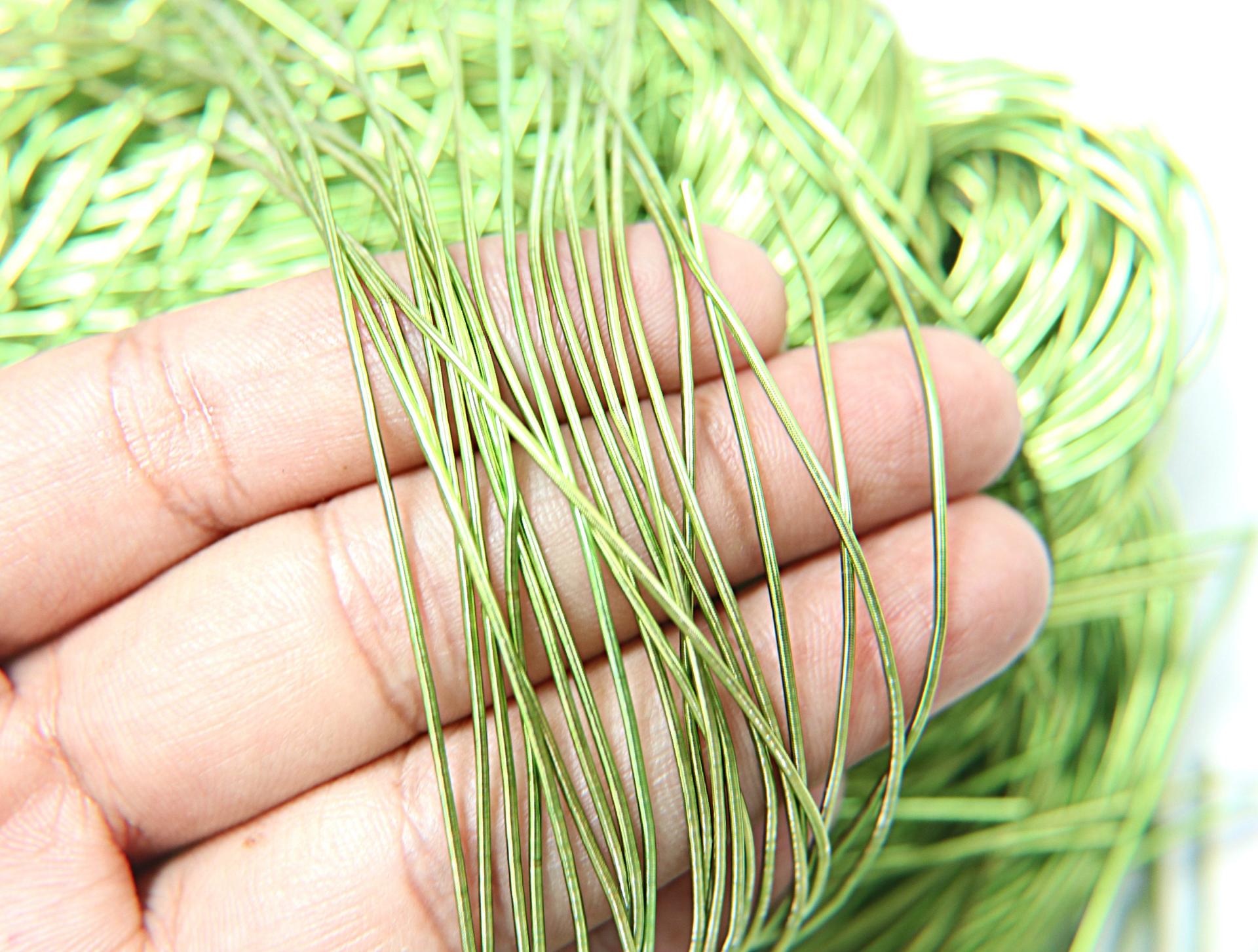 LIGHT OLIVINE Metallic French Wire, Bullion Wire, Gimp Wire 50/100/200/400 Grams, Embroidery Haute Couture materials