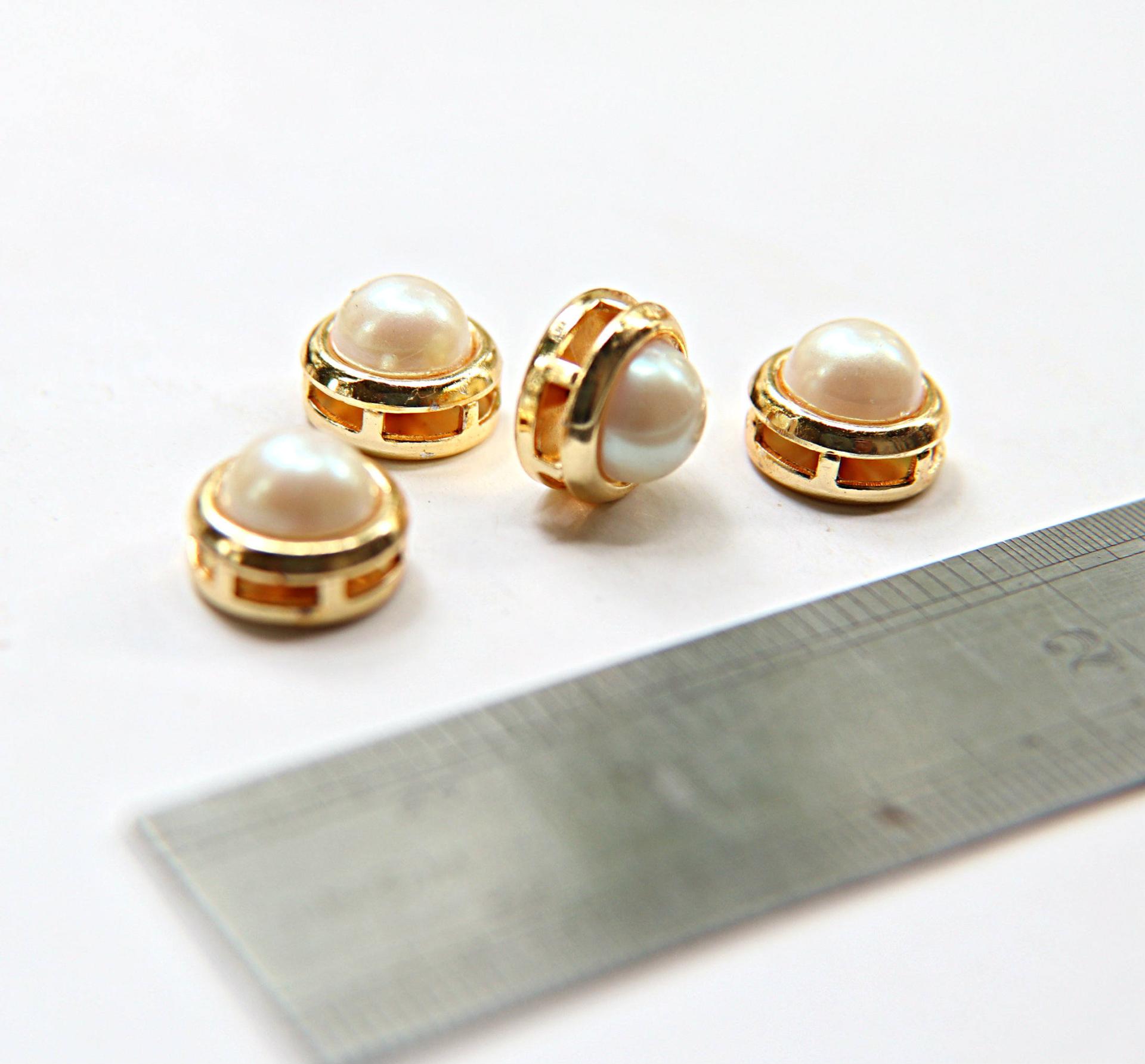 High Quality 8mm Japanese Pearls Sewon Settings 6/12/36 Pieces GOLD/RHODIUM SETTINGS, Haute Couture, embellishments
