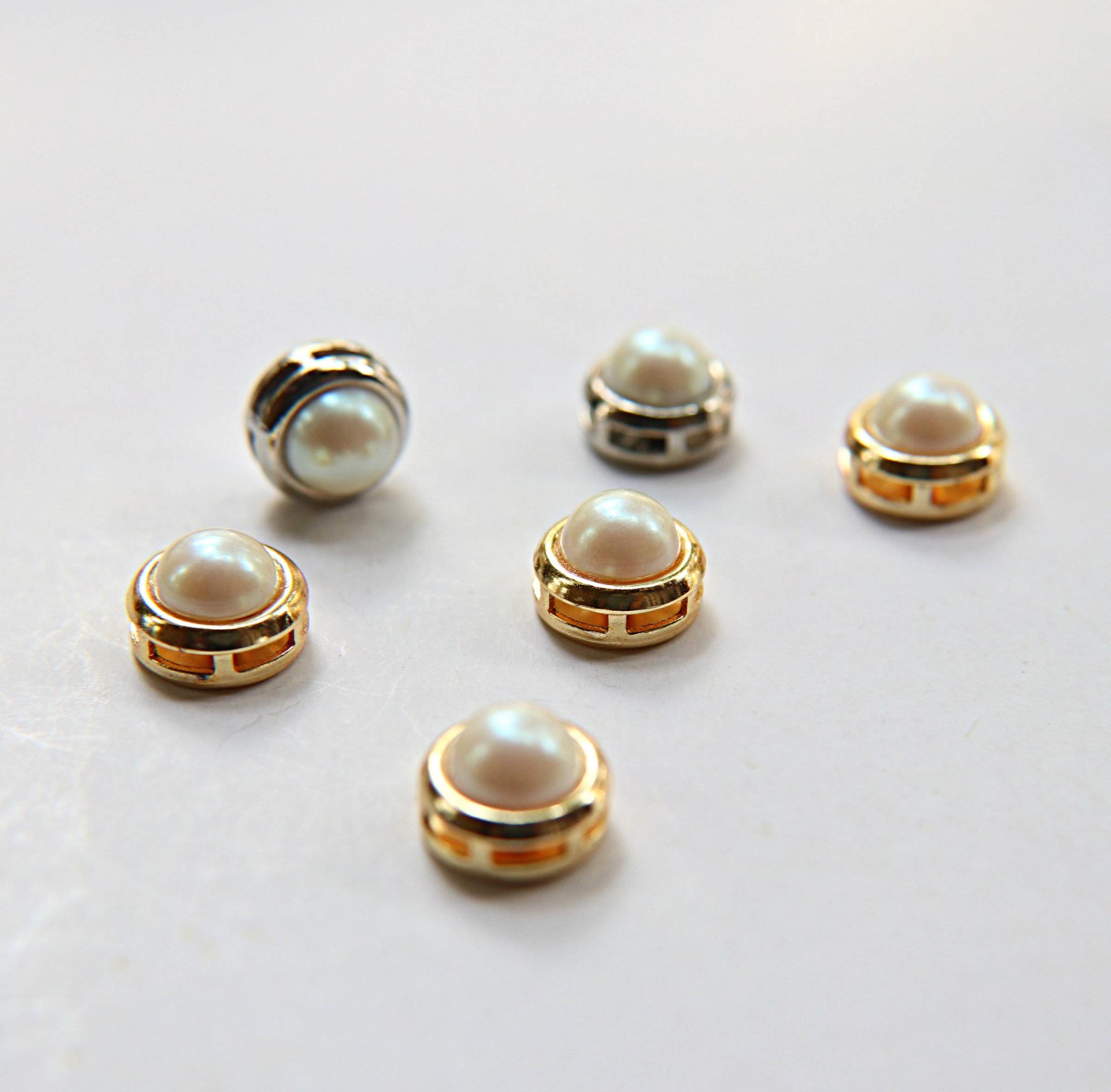 High Quality 8mm Japanese Pearls Sewon Settings 6/12/36 Pieces GOLD/RHODIUM SETTINGS, Haute Couture, embellishments