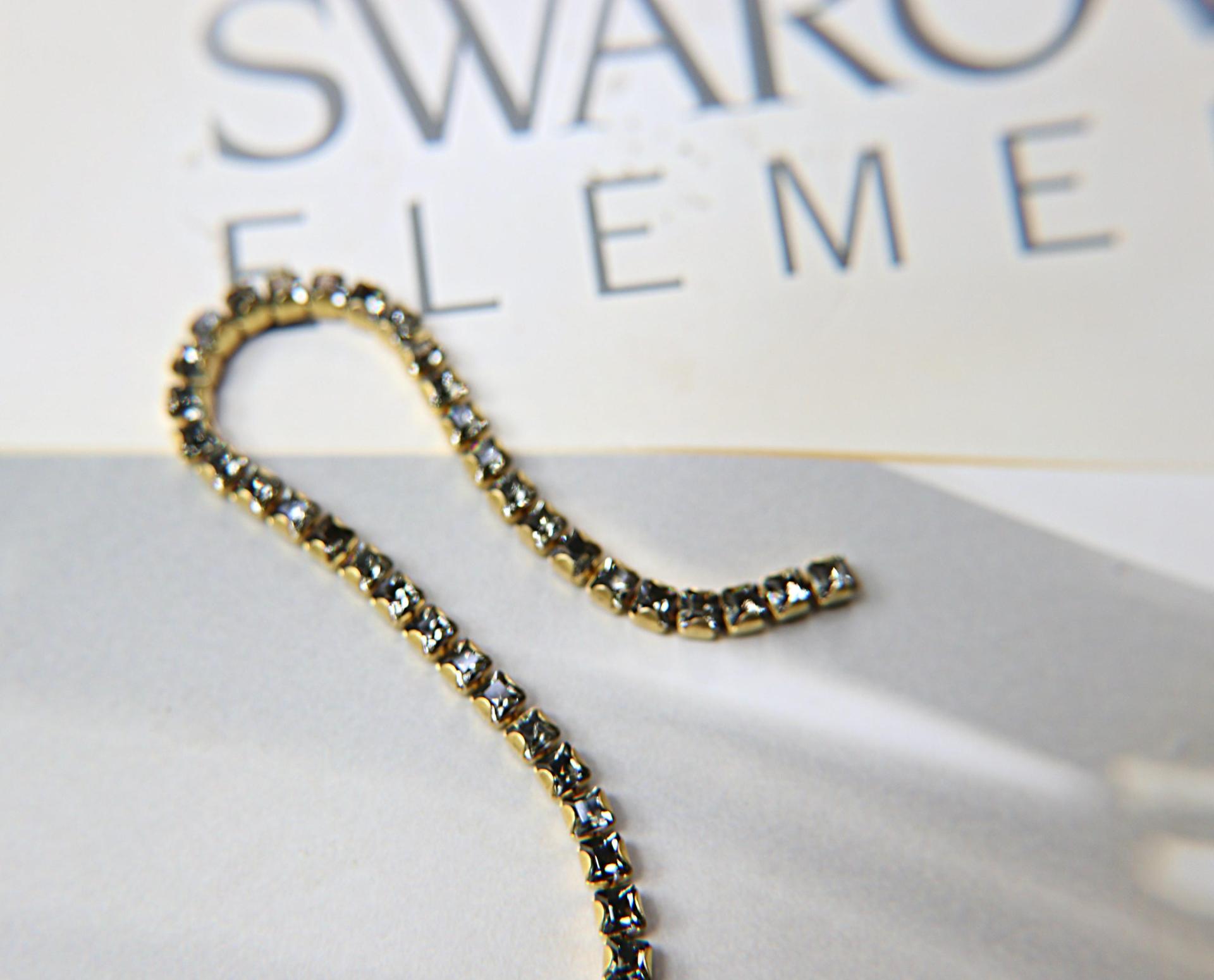 4mm Square Swarovski fancy Rhinestone Chain in Black Diamond 0.5/1 Meter Brass/Vintage Black Settings Wedding Bridal Supplies|Decoration