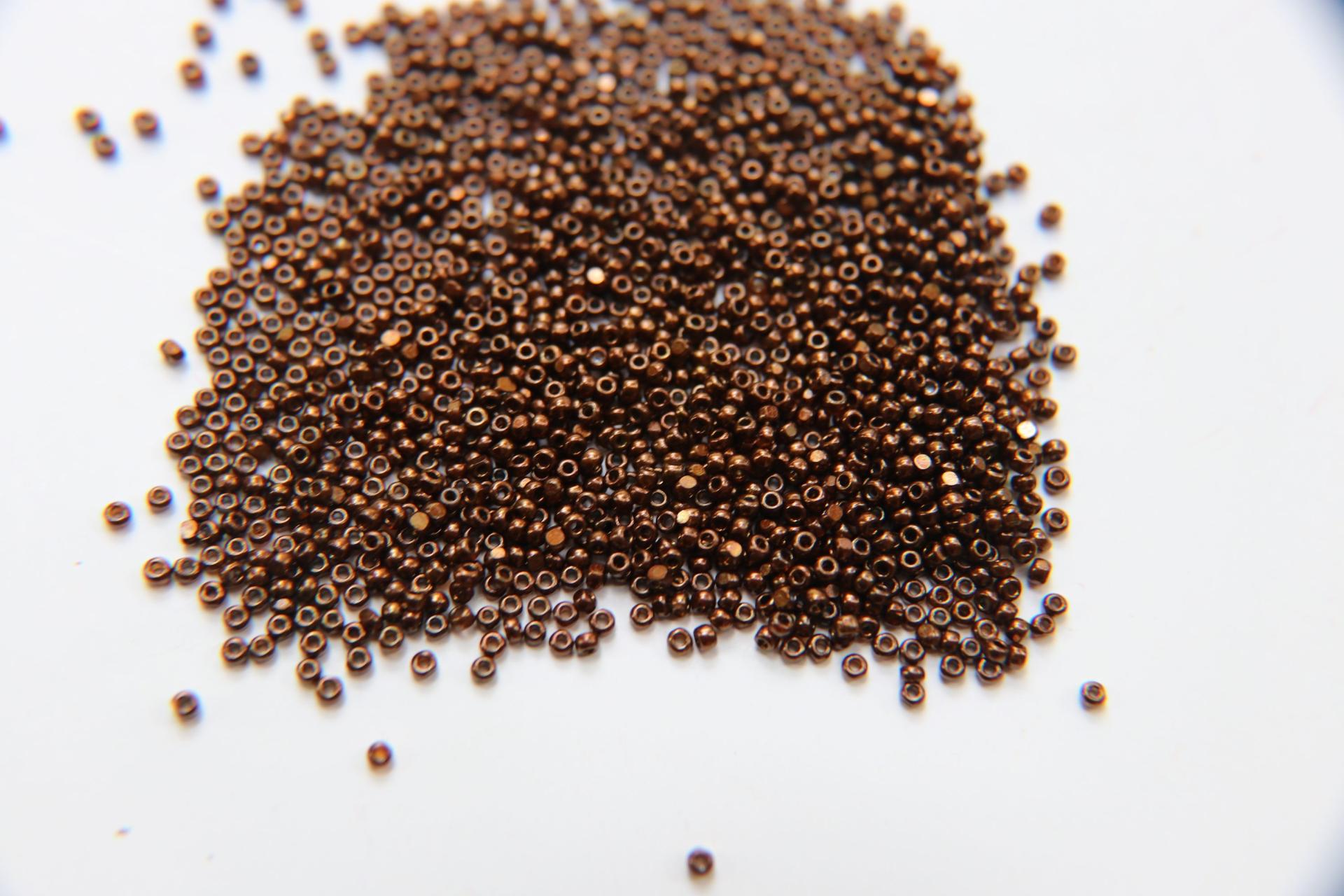 13/0 Charlotte Cut Beads Metallic Dark Copper 5/10/20/50/250/500 Grams craft supplies, jewelry making, embroidery materials, vintage beads