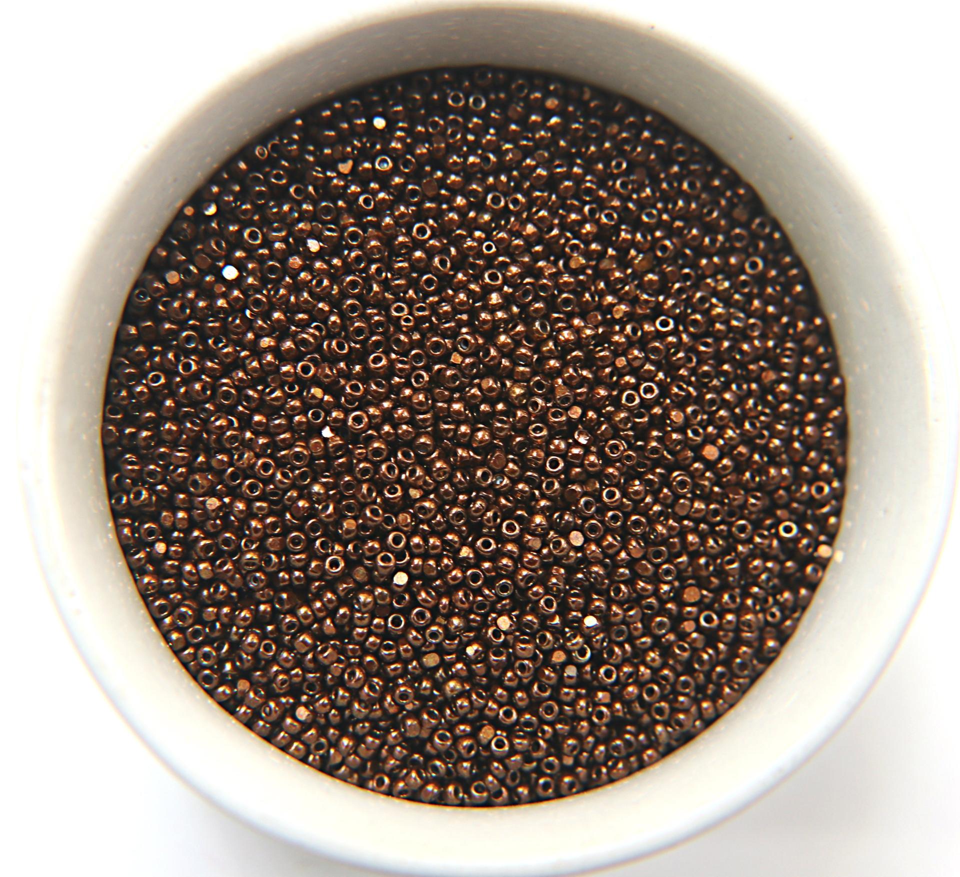 13/0 Charlotte Cut Beads Metallic Dark Copper 5/10/20/50/250/500 Grams craft supplies, jewelry making, embroidery materials, vintage beads