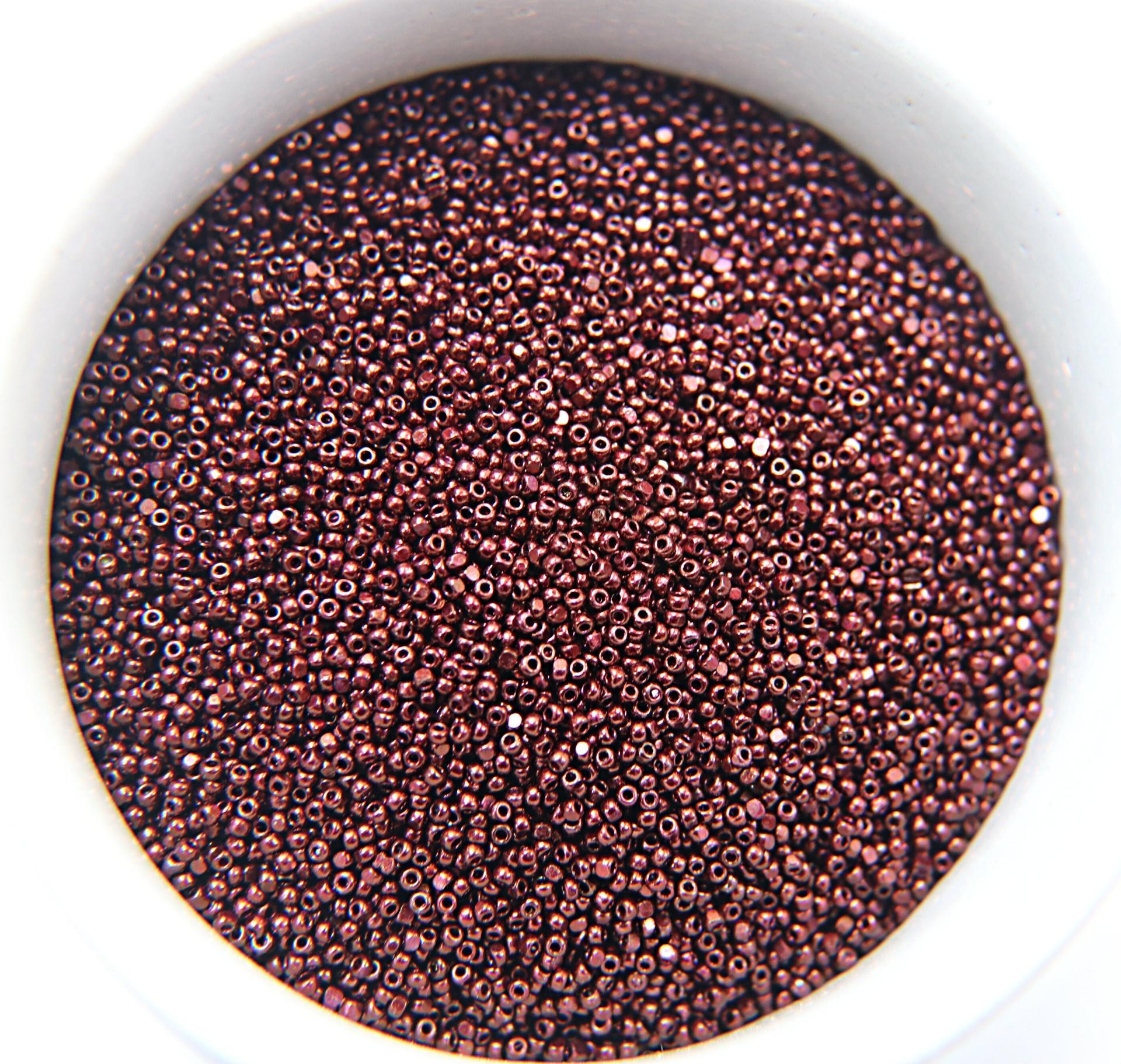 13/0 Charlotte Cut Beads Raspberry Dark Metallic 5/10/20/50/250/500 Grams craft supplies, jewelry making, embroidery materials, vintage