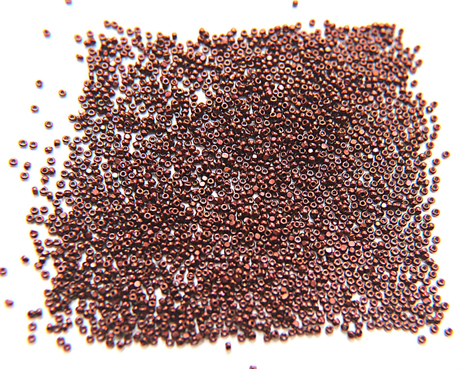 13/0 Charlotte Cut Beads Raspberry Dark Metallic 5/10/20/50/250/500 Grams craft supplies, jewelry making, embroidery materials, vintage