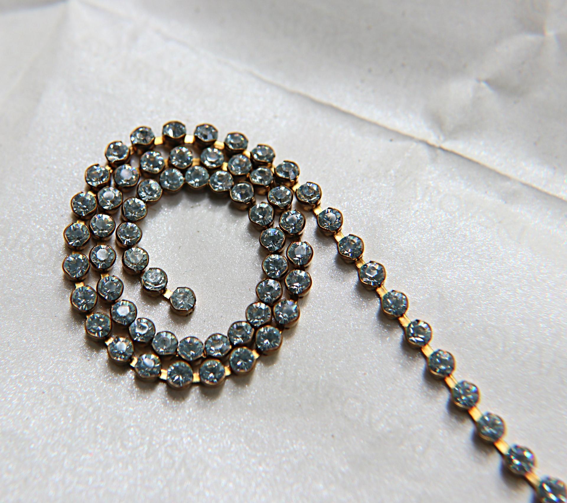 12 SS Swarovski Bezel Cup Chain 27000 in Light Azore 3mm Made in Austria 0.5/1/2/5 Meters Wedding Bridal Supplies|Jewelry Making|Decoration