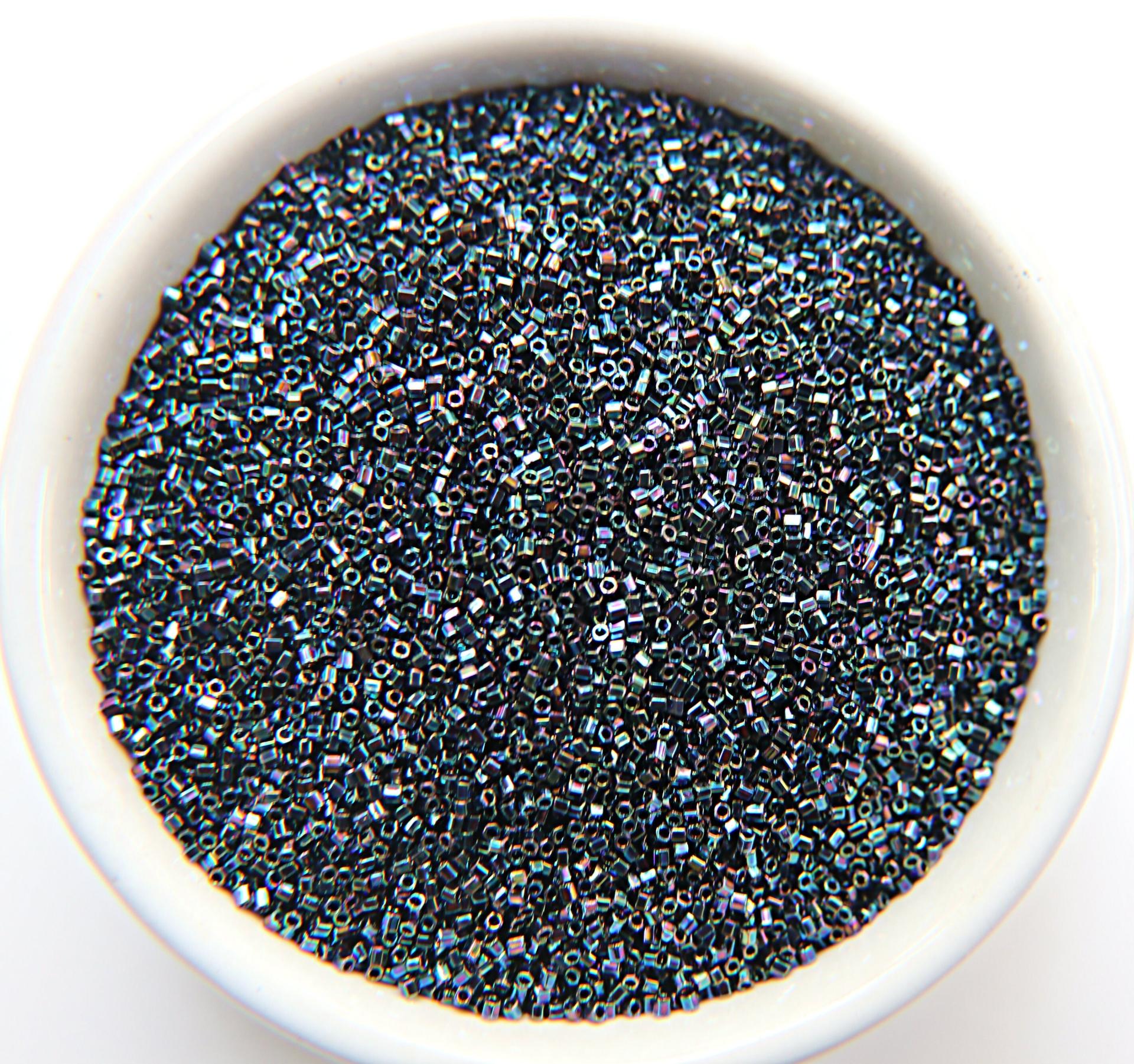Miyuki Delica 3 Cuts Metallic VARIEGATED BLUE IRIS Japanese Beads 10/20/50/100 Grams Premium Supplies