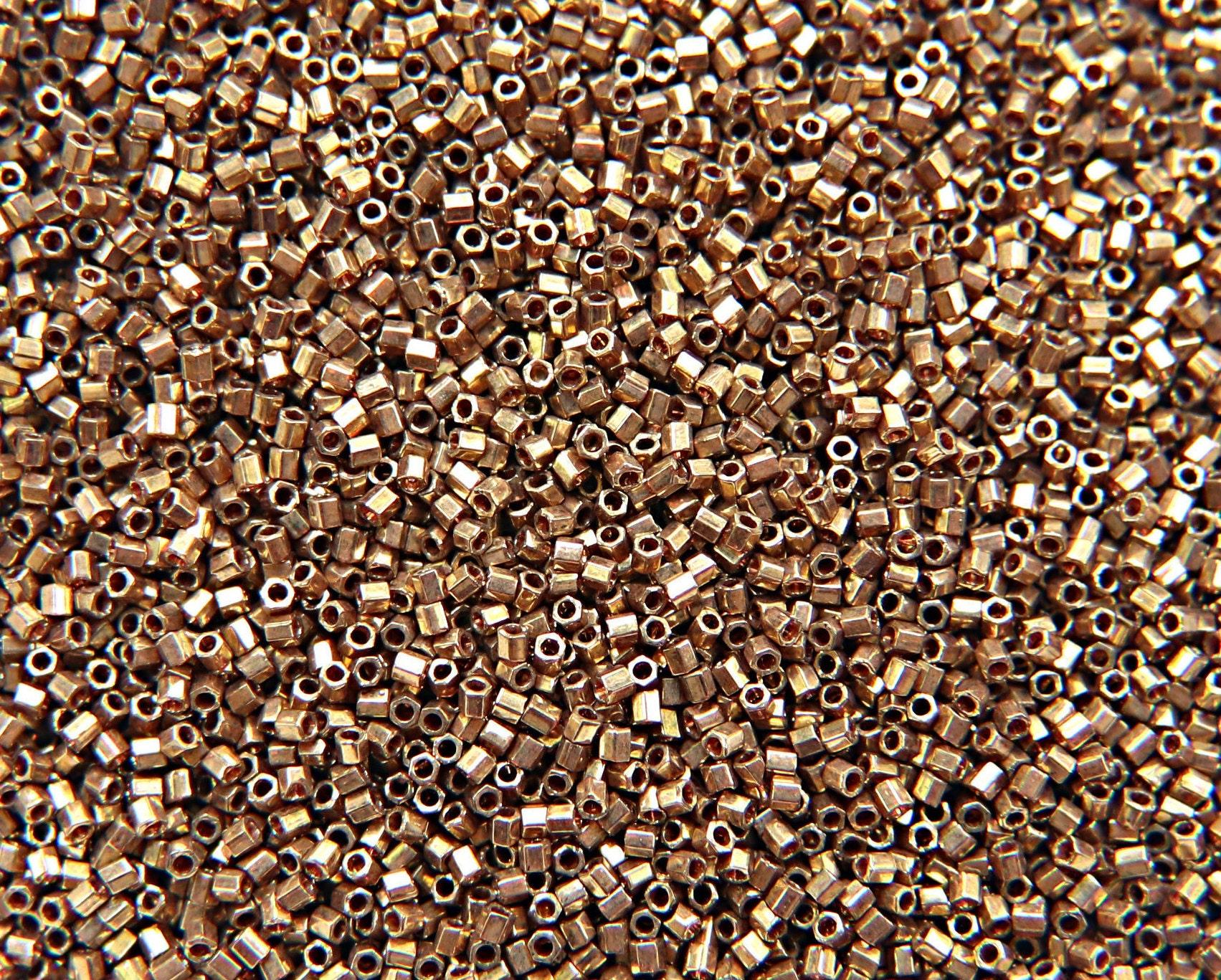 Miyuki Delica Hex Cut small Metallic Light Bronze Japanese Beads 10/20/50/100 Grams PREMIUM MATERIALS