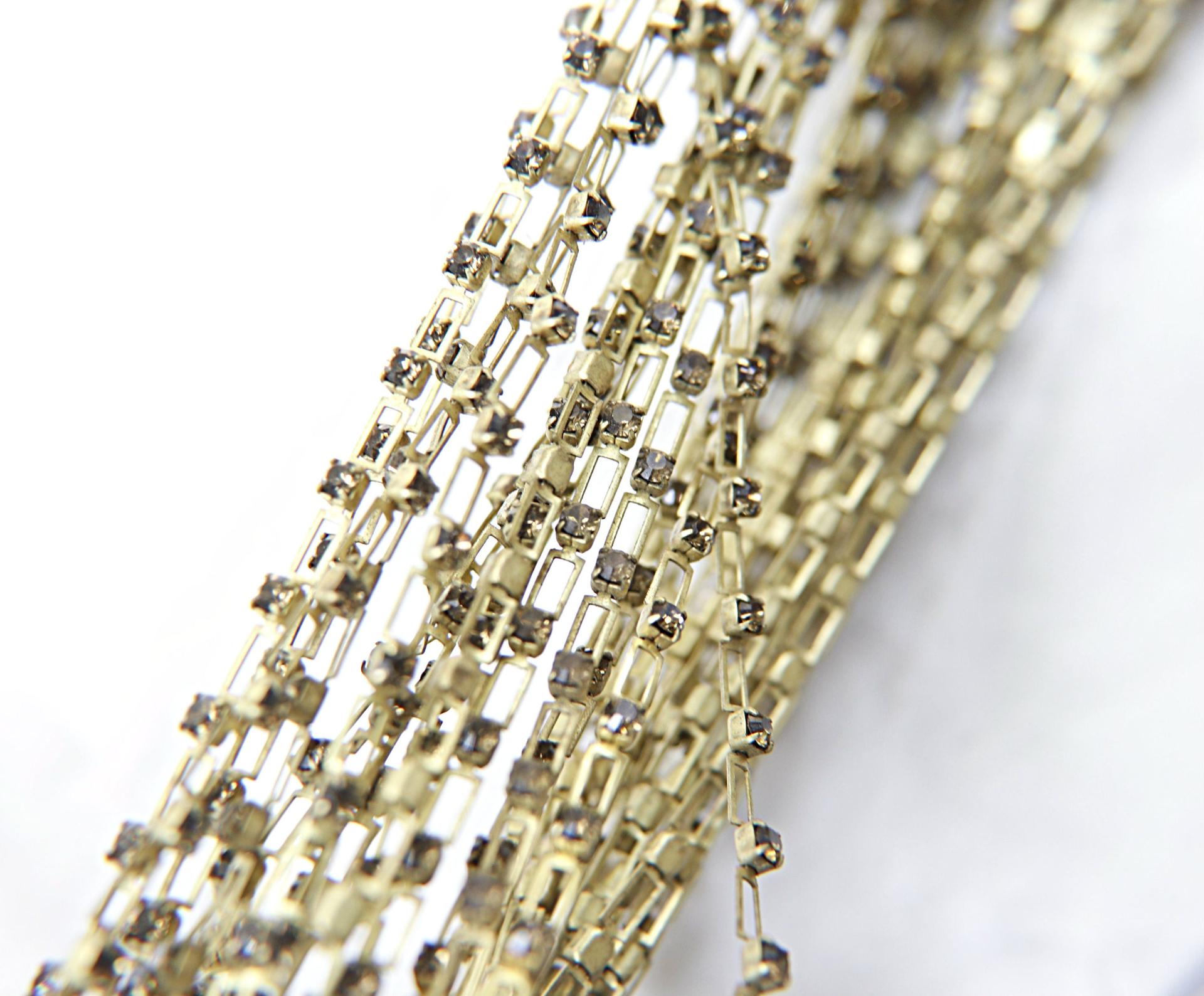 12 SS Vintage Fancy Rhinestone Chain Swarovski in Smoky Quartz (225) 3mm 0.5/1/2/5 Meters