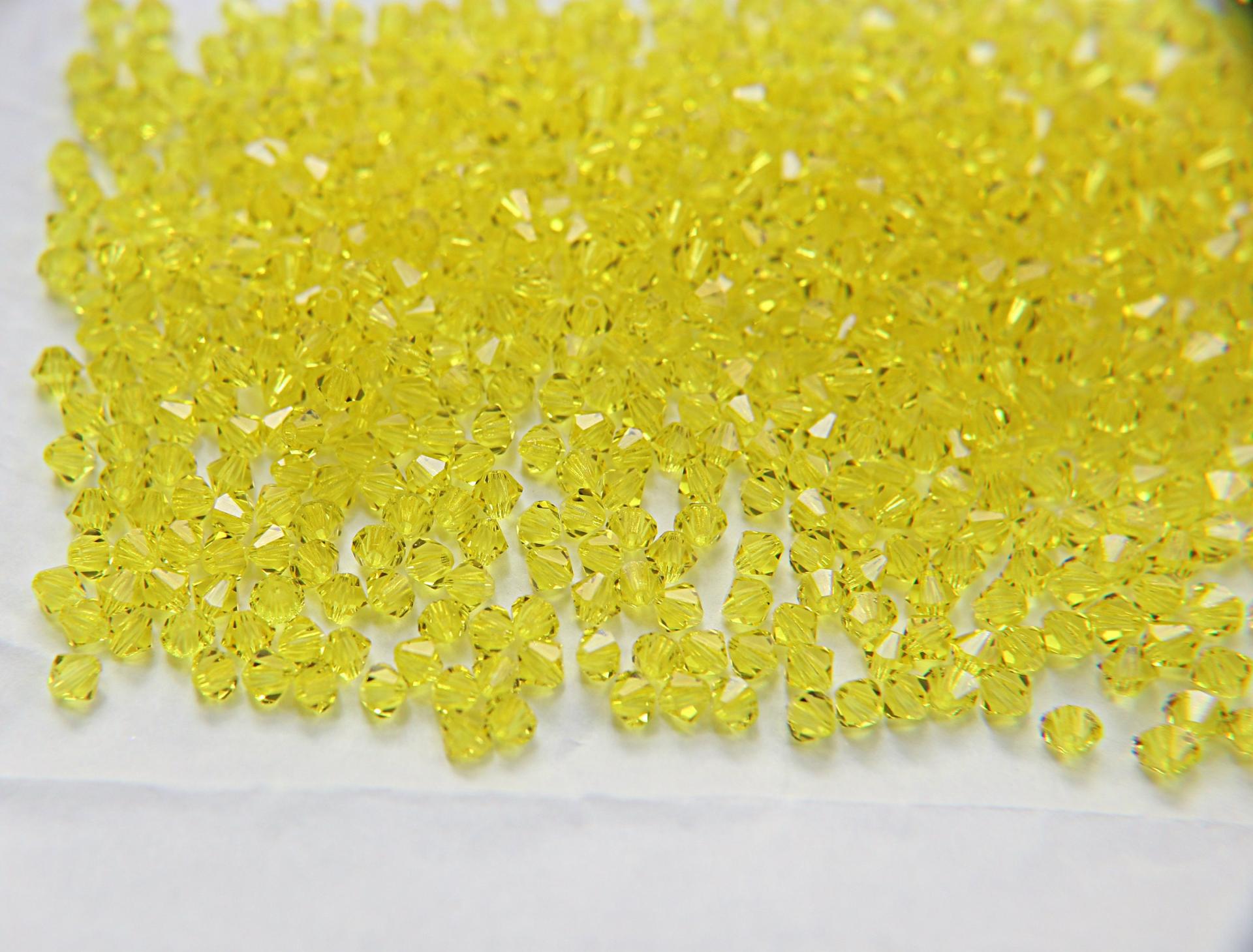 4mm Precisoa Citrine Bicone beads 36/72/144/432/720 Pieces (80310) rare materials, quality findings, yellow beads, sparkling rare beads