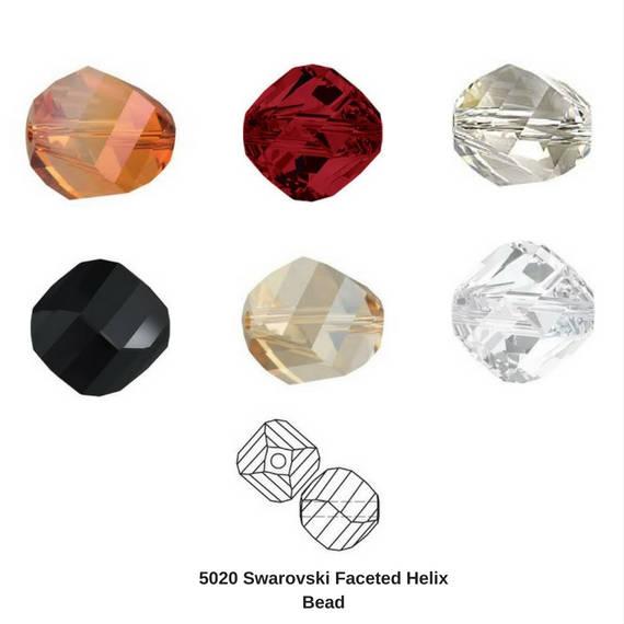 6mm Swarovski Crystal Golden Shadow Beads 5020 Faceted Helix Bead 6/12/36/72/144/288/720 Pieces Jewelry making beads